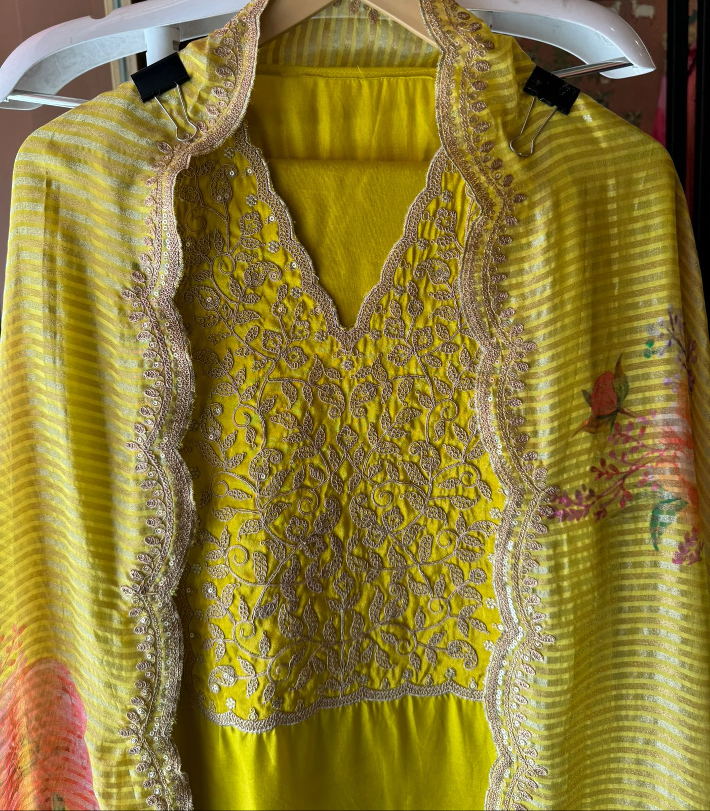 Pure Silk Shirt with Beautiful Dori work