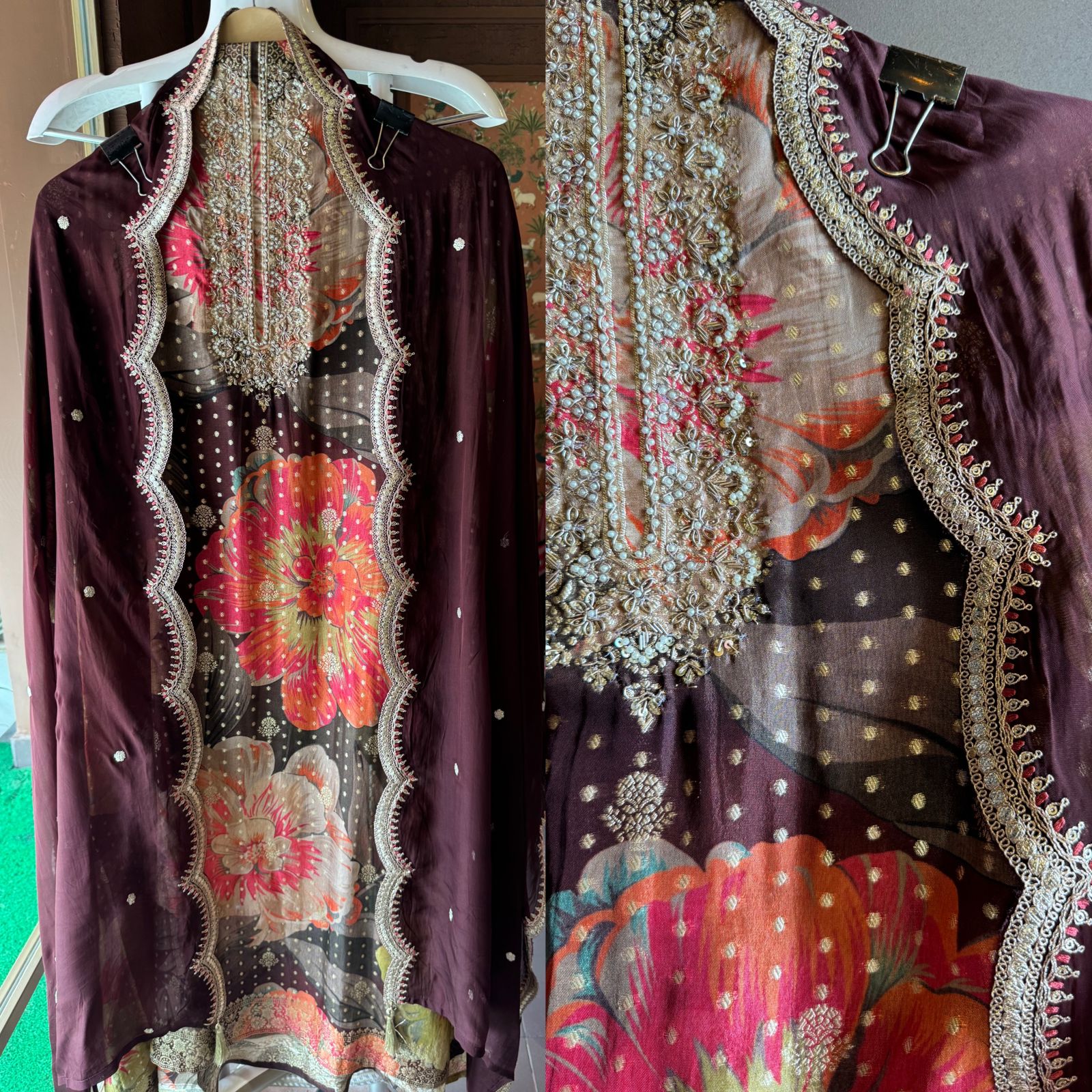 Soft and flowy organza digital printed Shirt