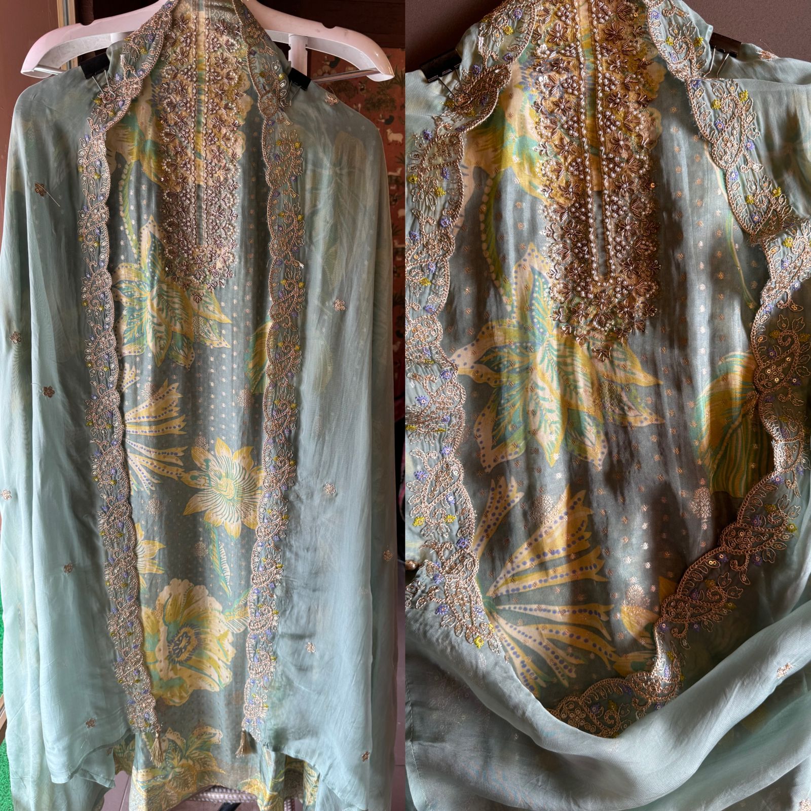 Soft and flowy organza digital printed Shirt