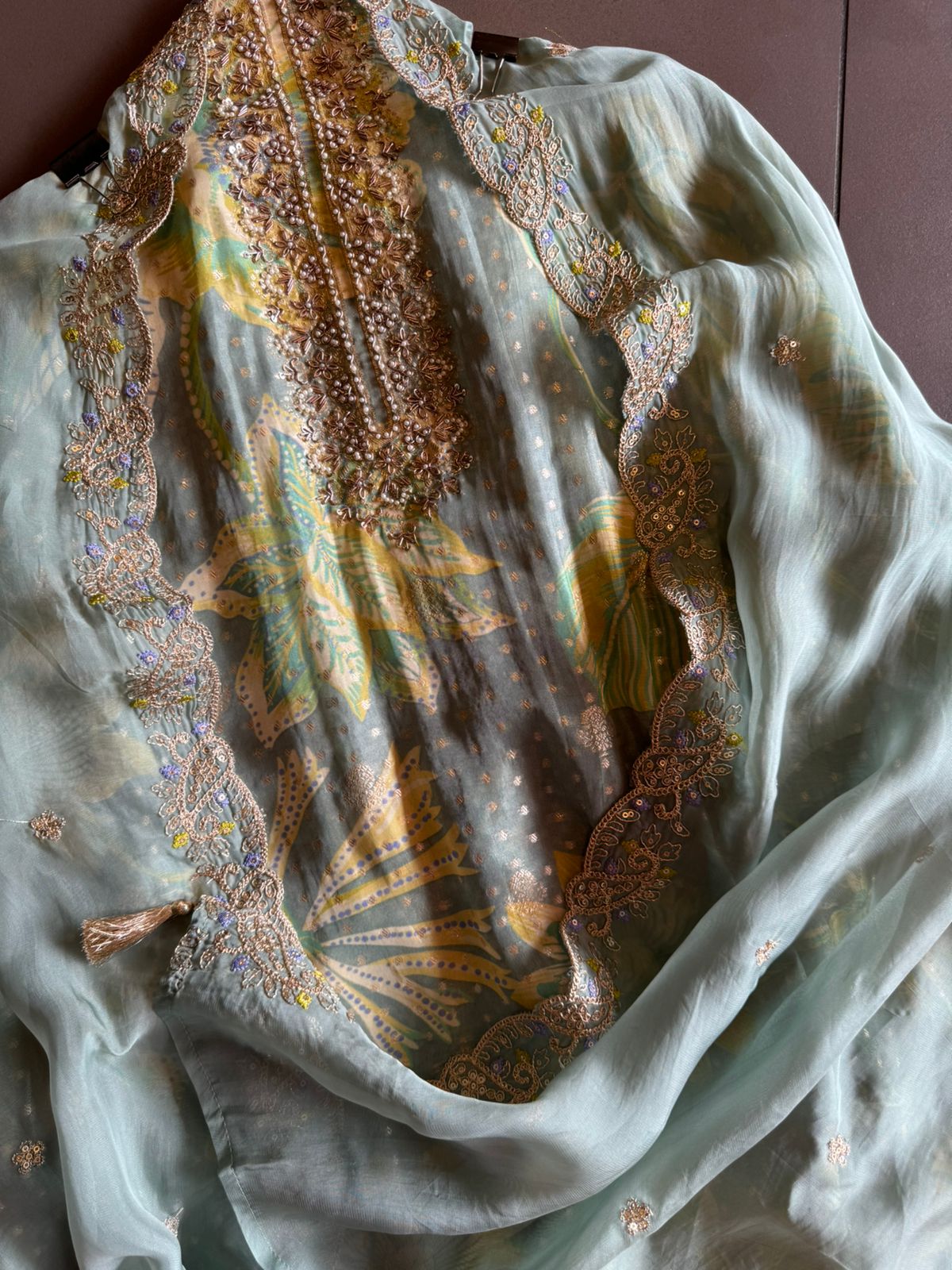 Soft and flowy organza digital printed Shirt