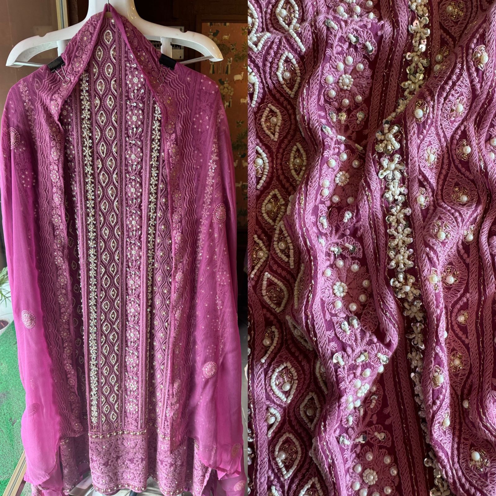 Pure Georgette Suits with Handwork done