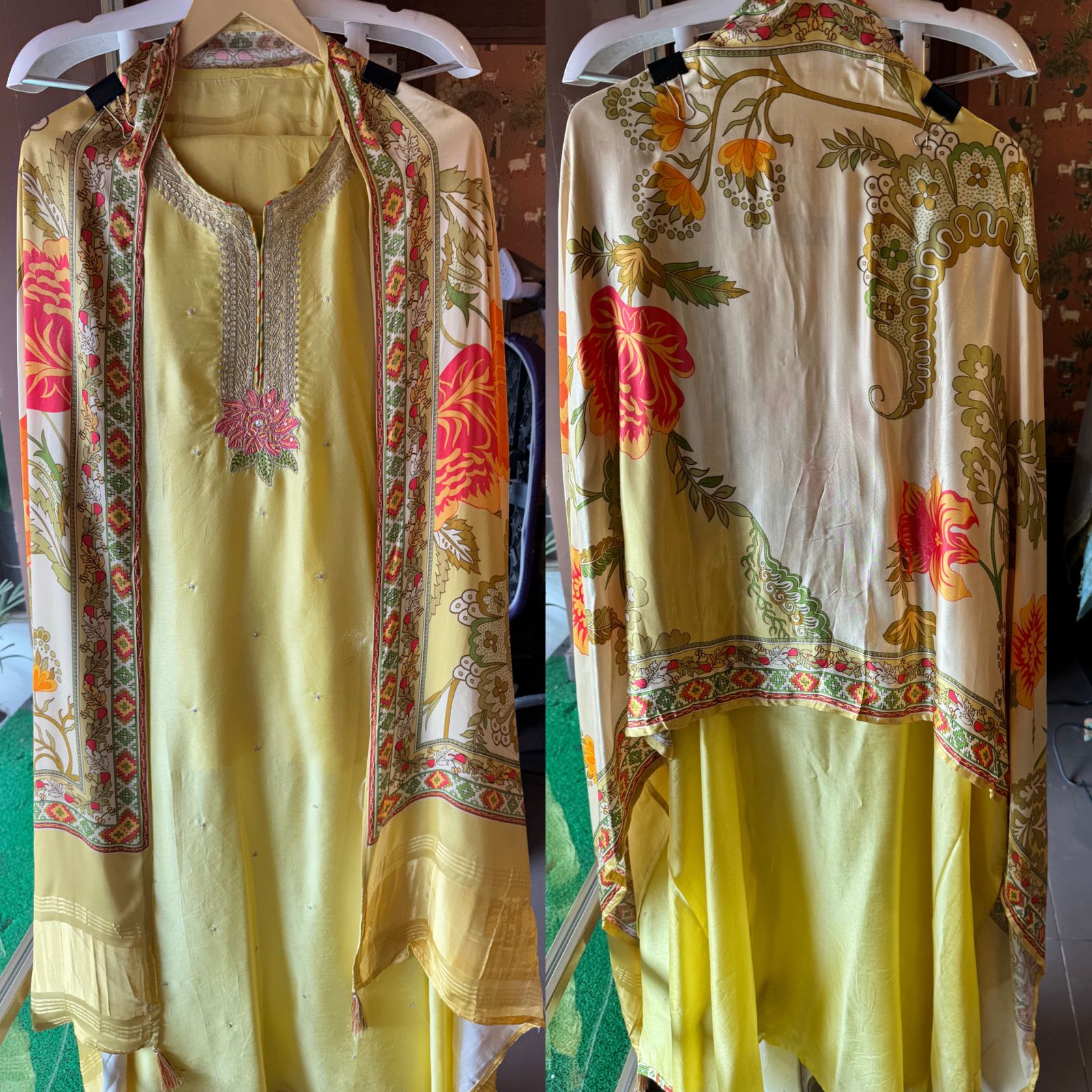 Pure silk unstitched Shirt (Full in size)