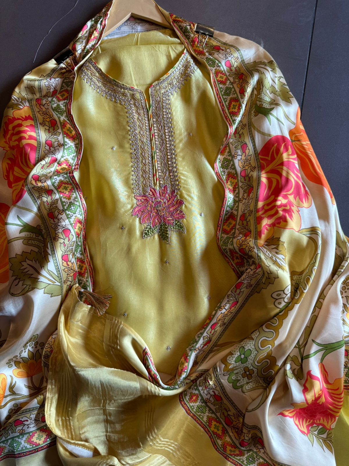 Pure silk unstitched Shirt (Full in size)