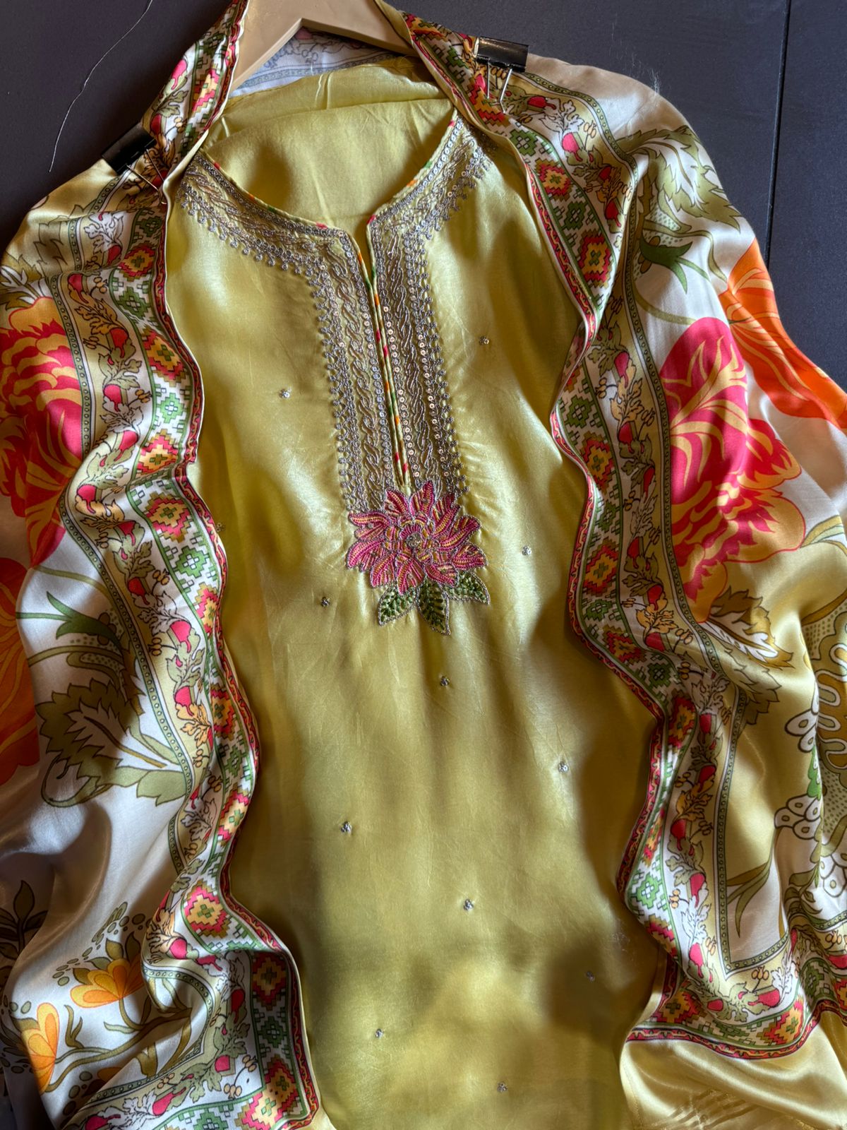 Pure silk unstitched Shirt (Full in size)