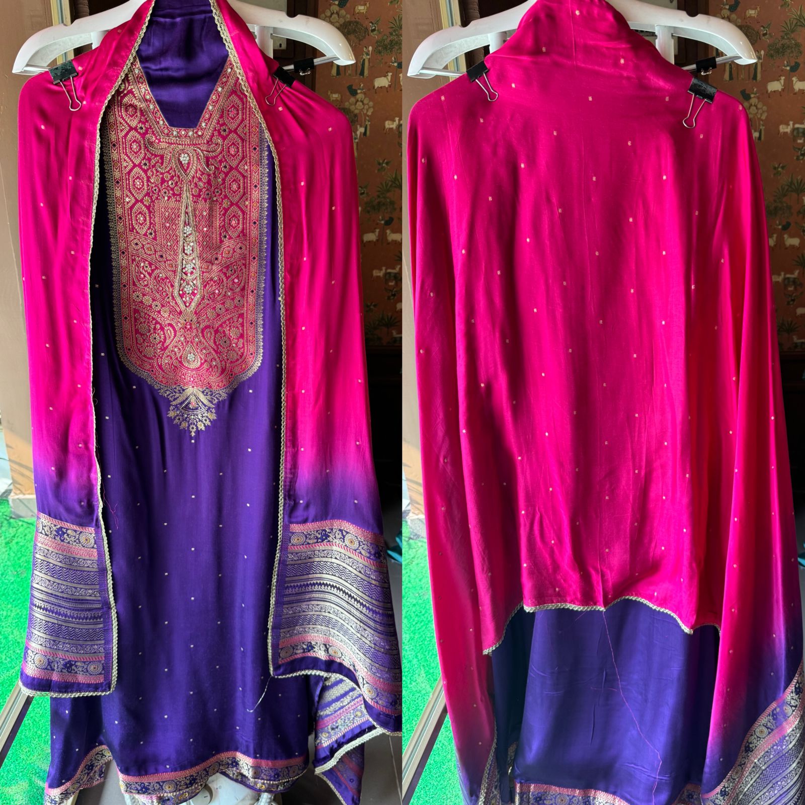 Pure Gajji Silk Full size Unstitched Suits
