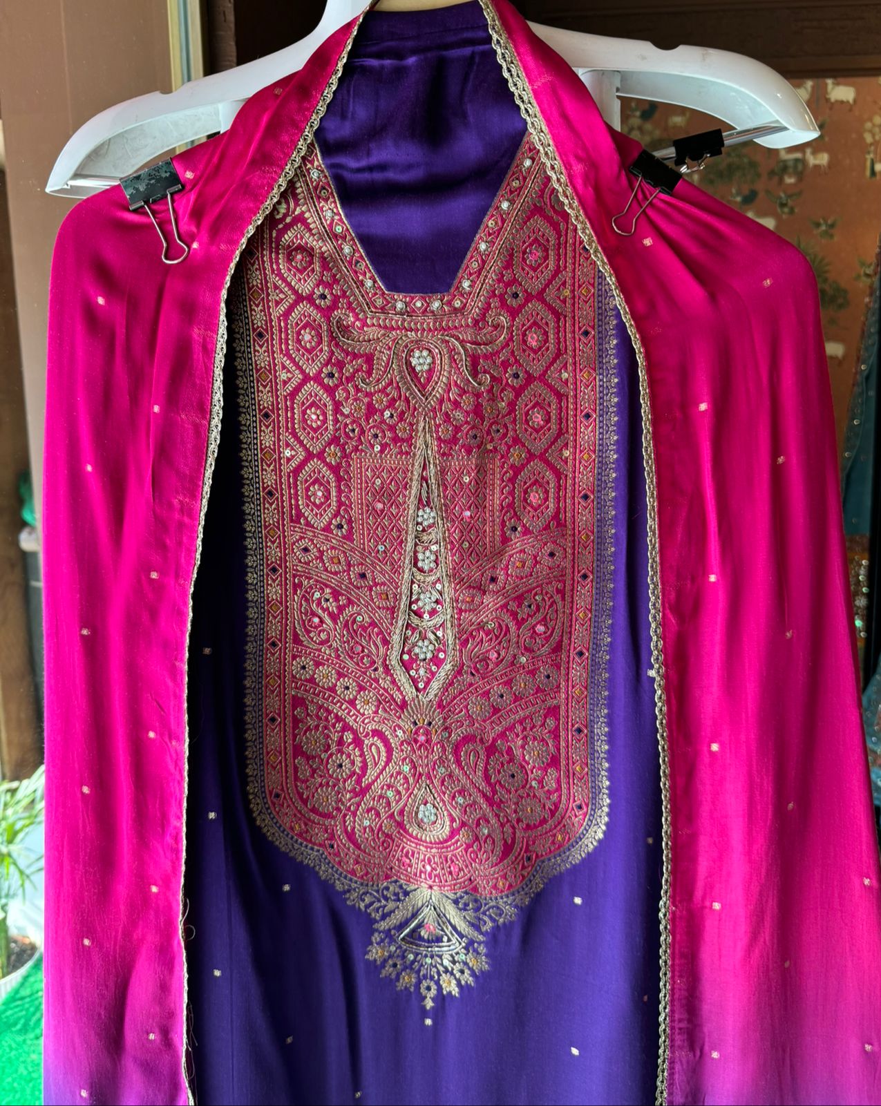 Pure Gajji Silk Full size Unstitched Suits