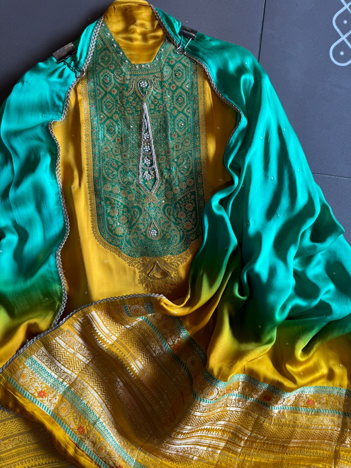 Pure Gajji Silk Full size Unstitched Suits