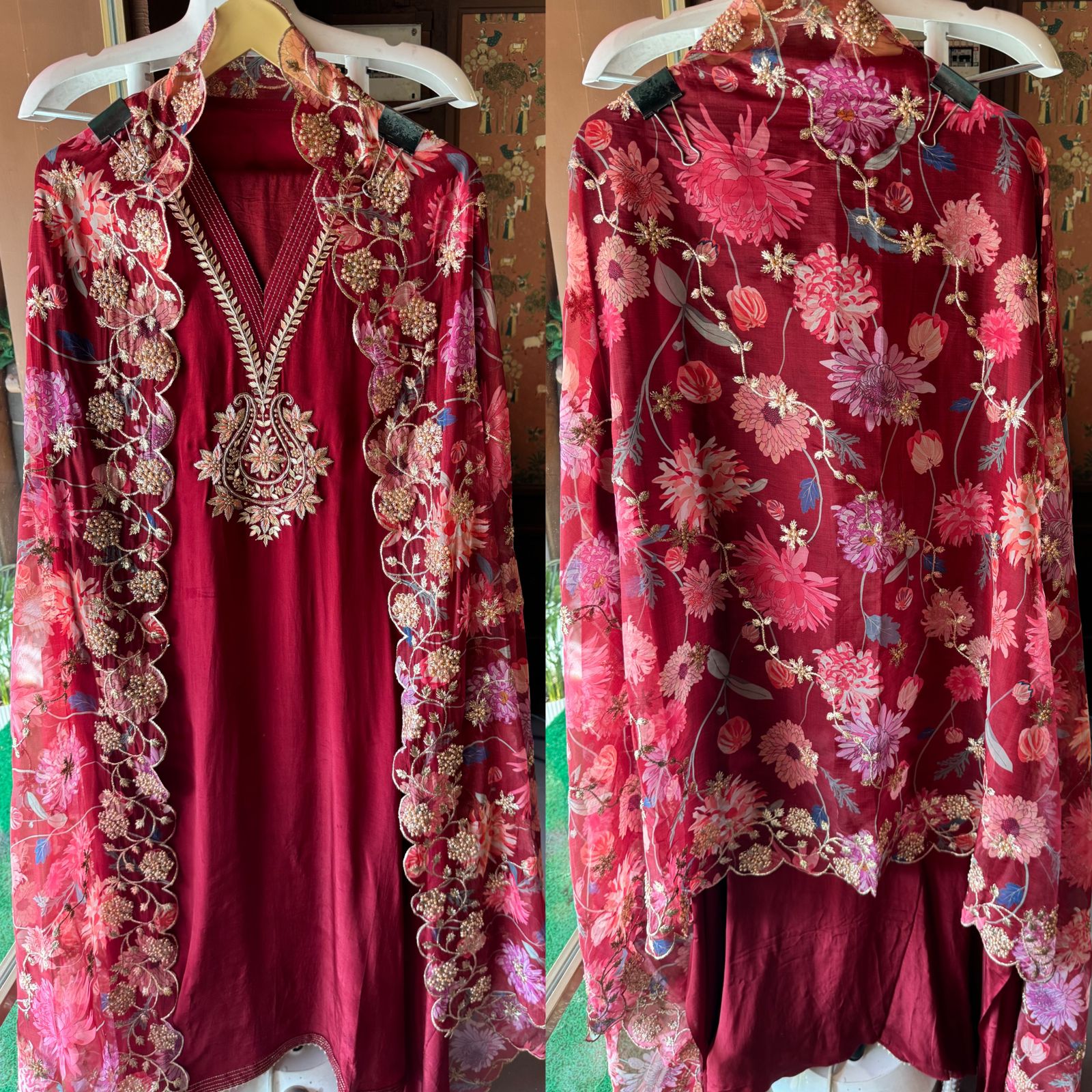 Pure crepe Shirt (Unstitched and full in size)