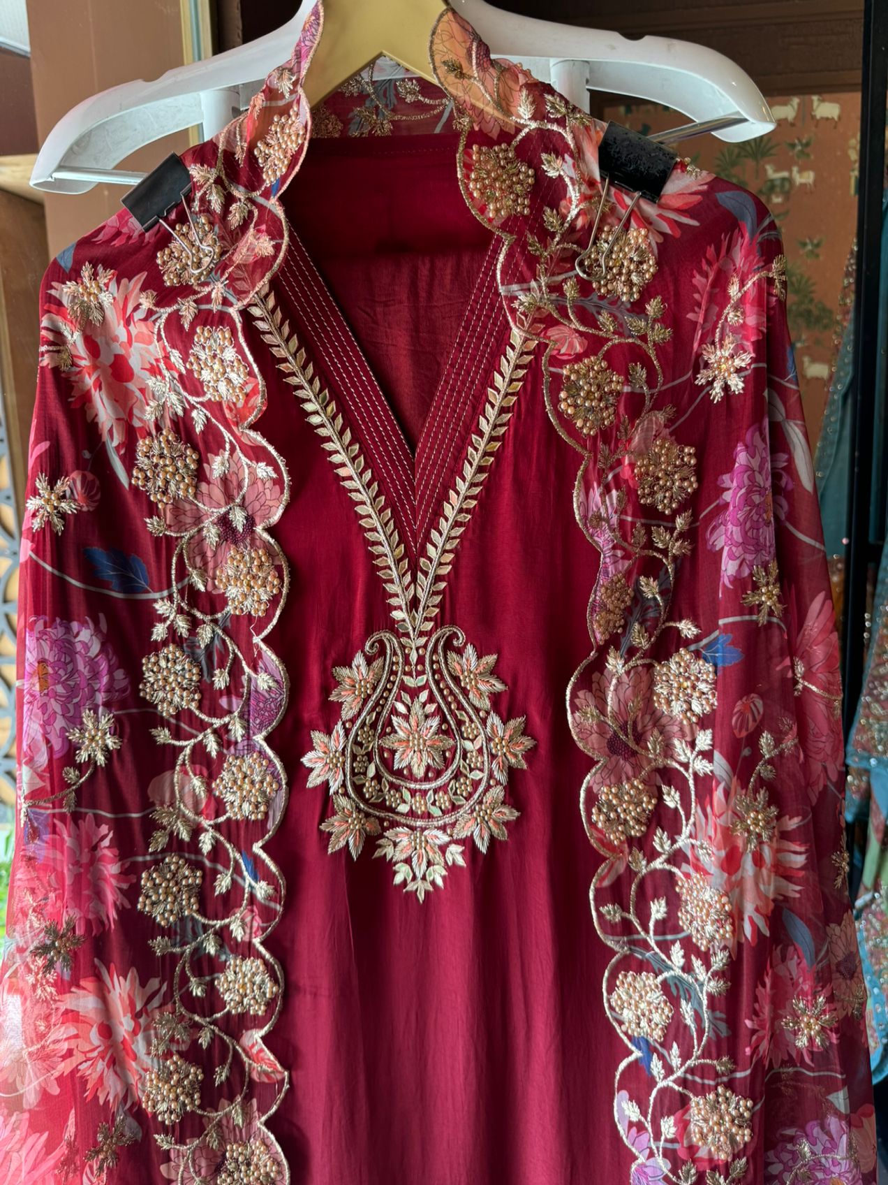 Pure crepe Shirt (Unstitched and full in size)