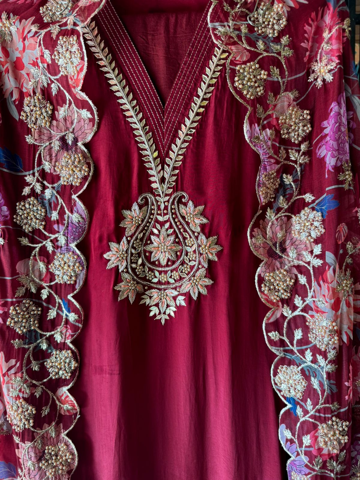 Pure crepe Shirt (Unstitched and full in size)