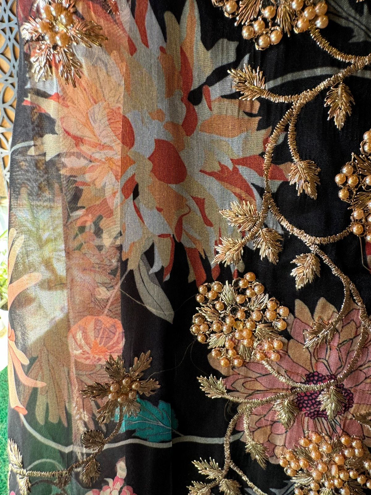 Pure crepe Shirt (Unstitched and full in size)