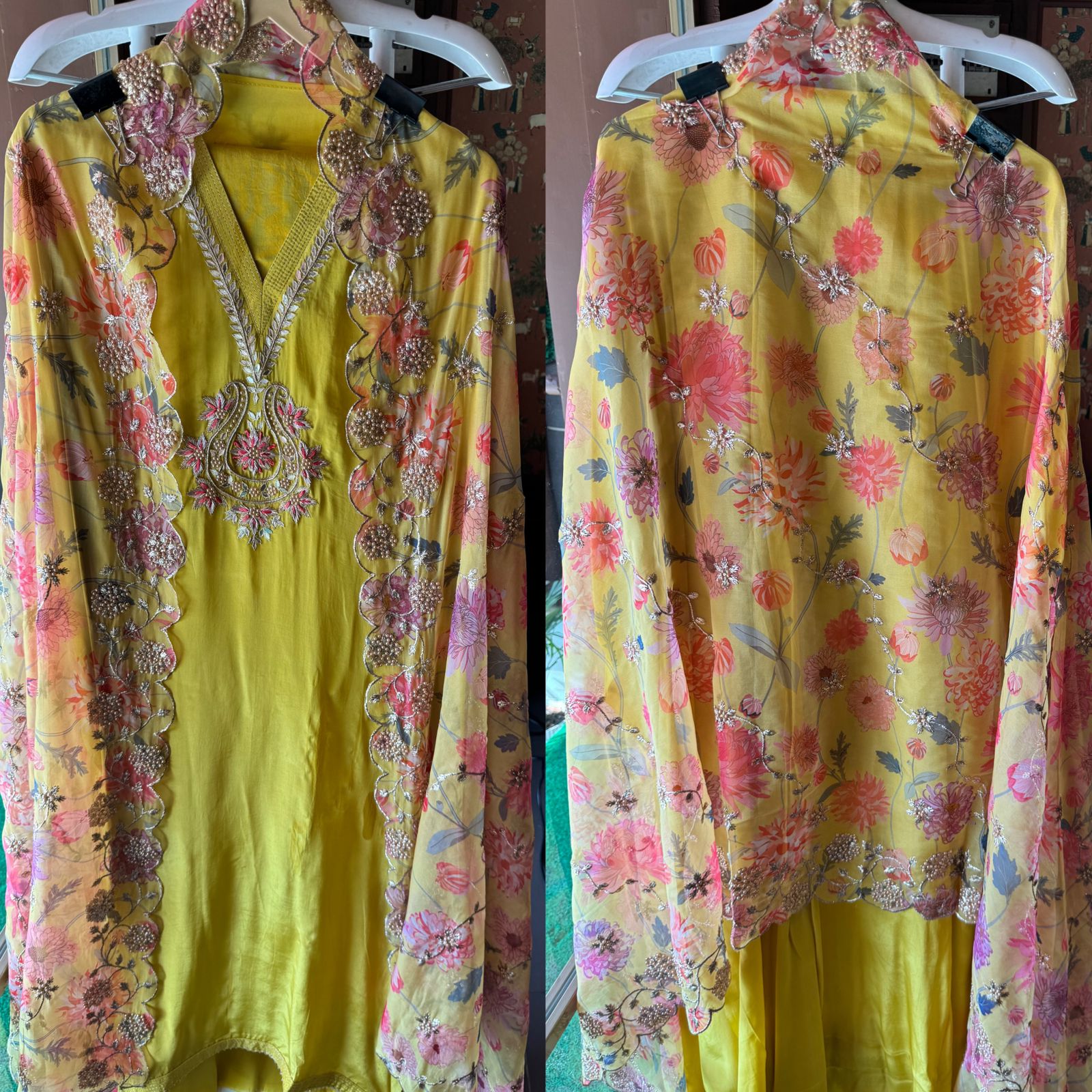 Pure crepe Shirt (Unstitched and full in size)