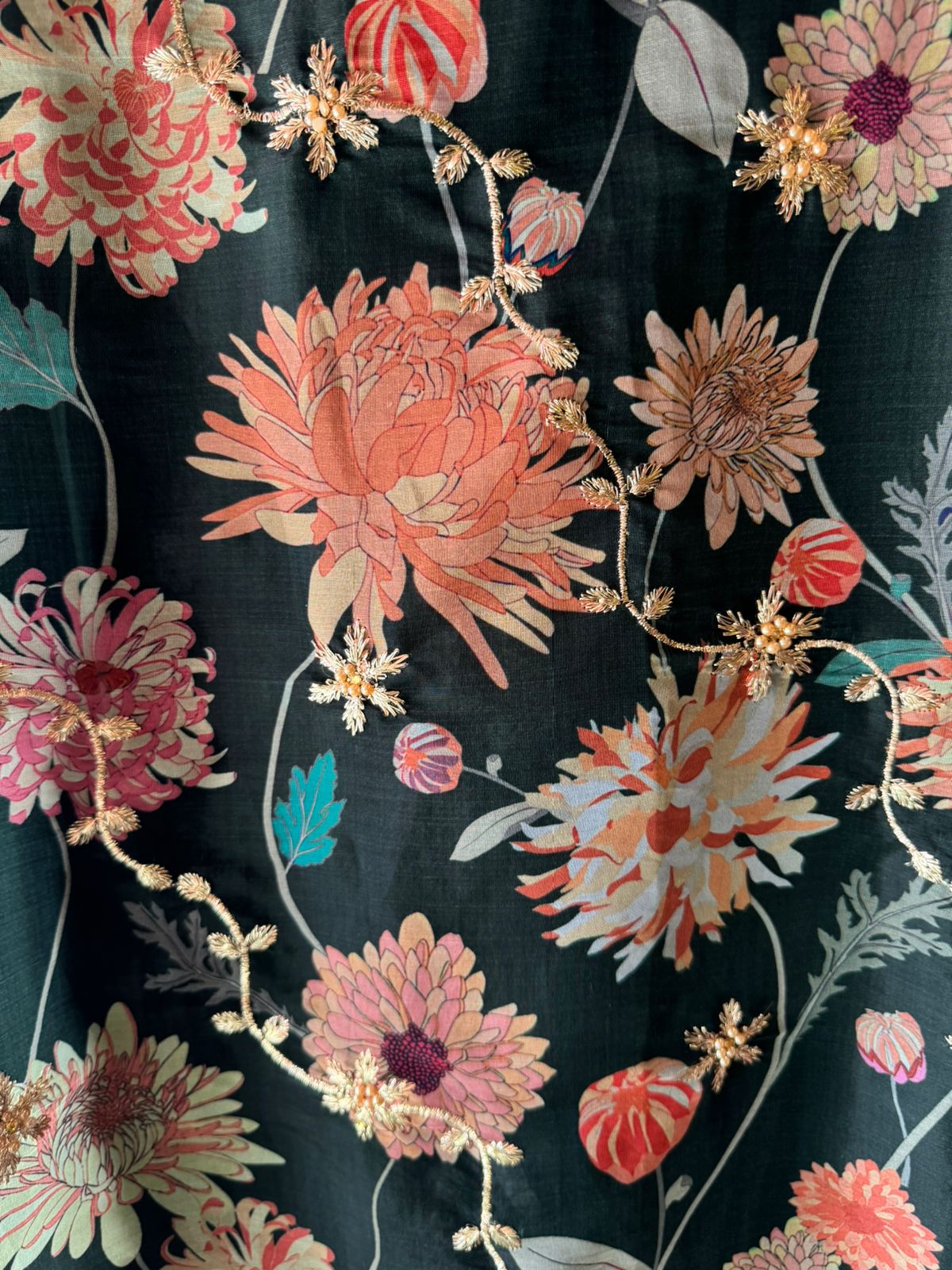 Pure crepe Shirt (Unstitched and full in size)