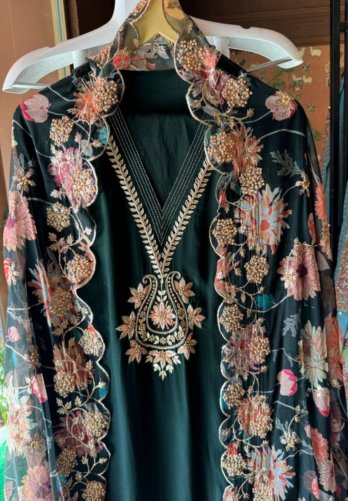 Pure crepe Shirt (Unstitched and full in size)