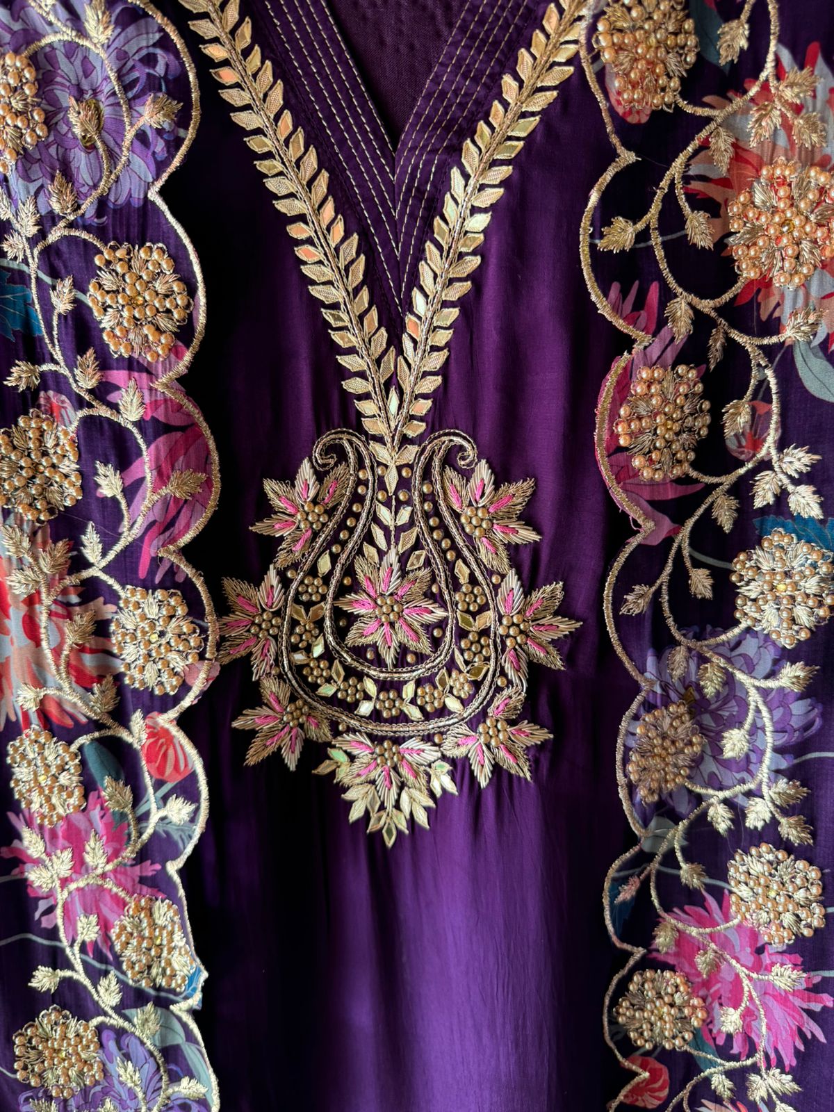 Pure crepe Shirt (Unstitched and full in size)