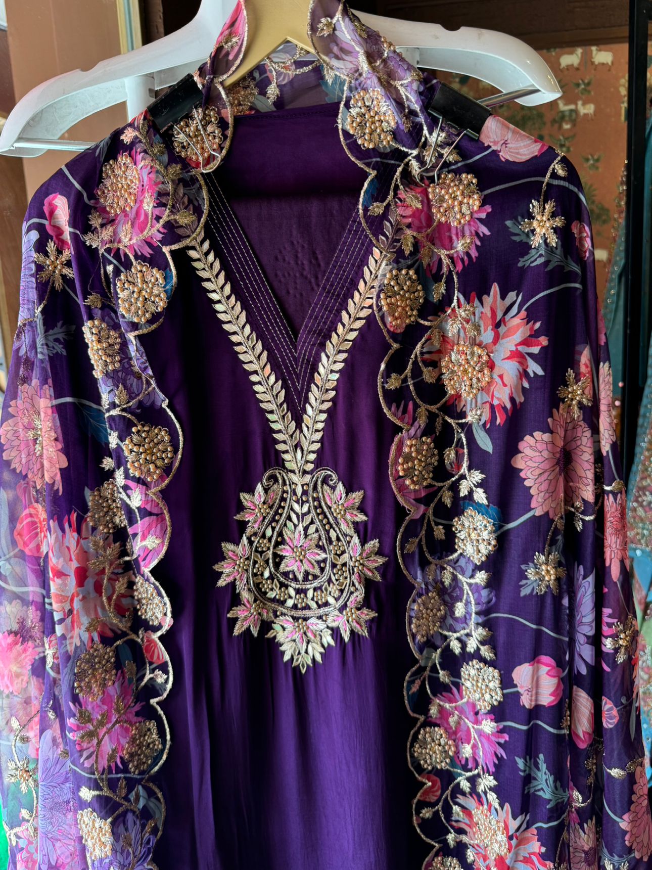 Pure crepe Shirt (Unstitched and full in size)