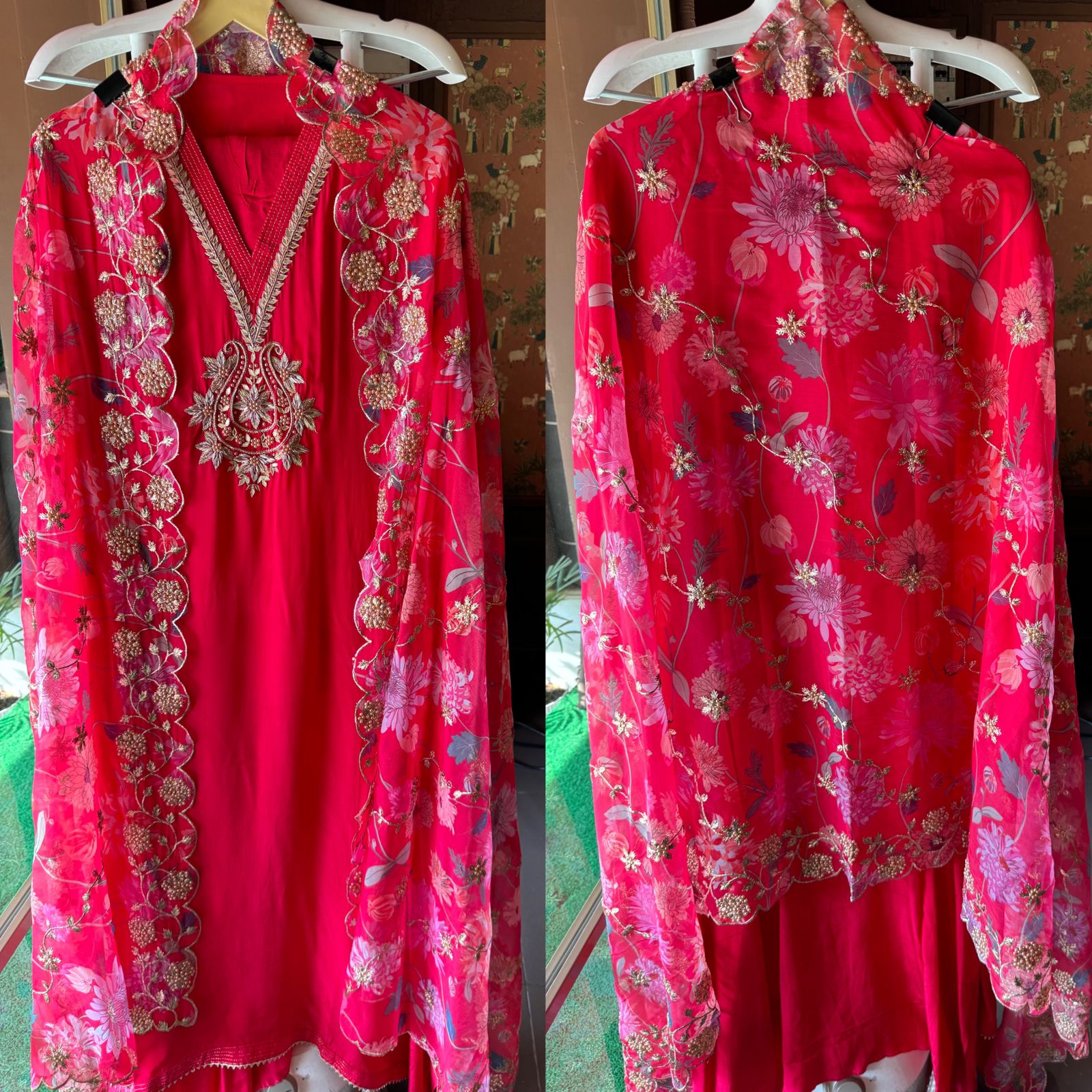 Pure crepe Shirt (Unstitched and full in size)