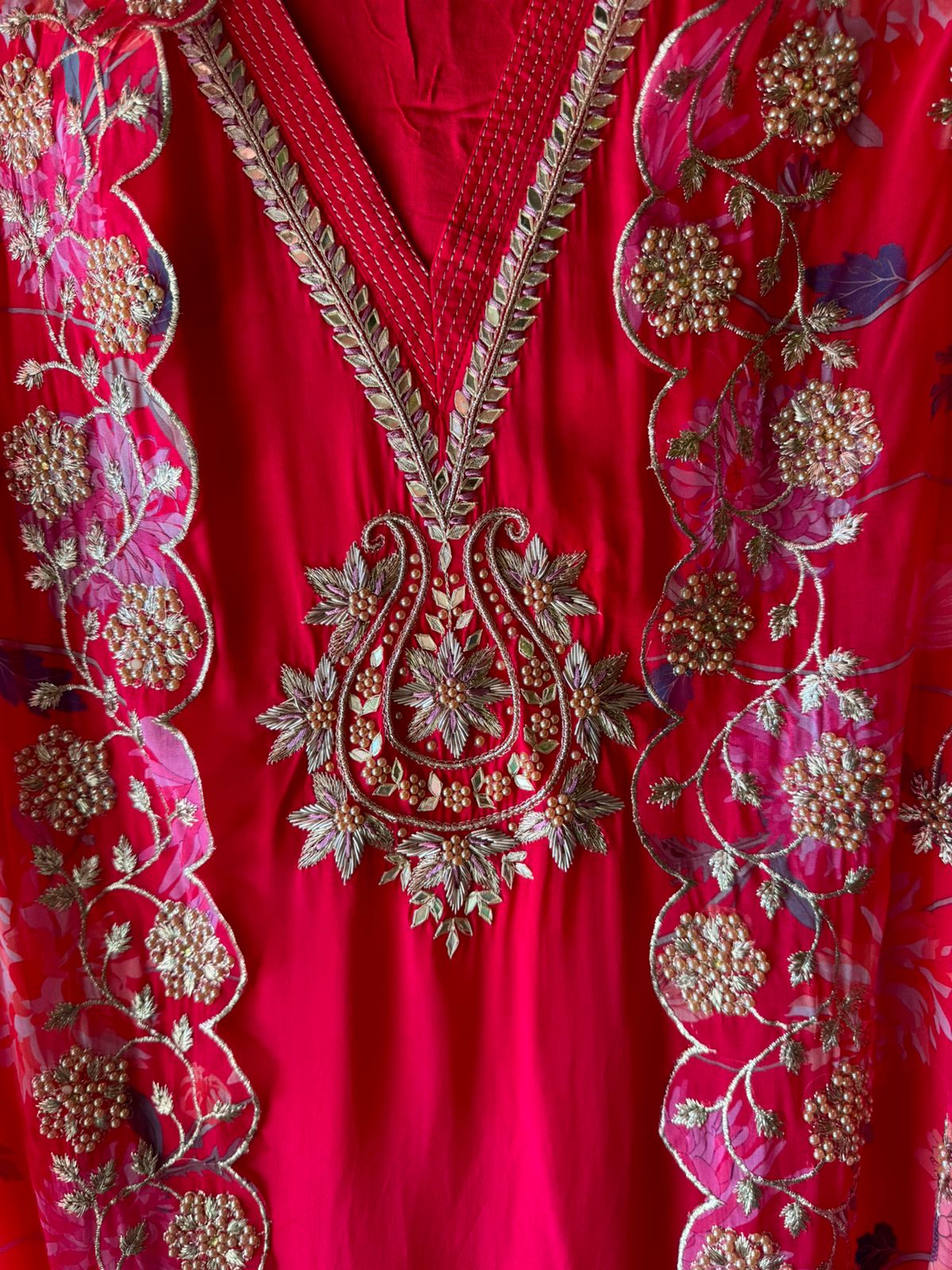 Pure crepe Shirt (Unstitched and full in size)