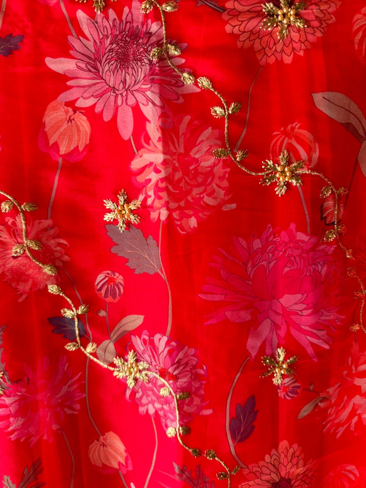 Pure crepe Shirt (Unstitched and full in size)