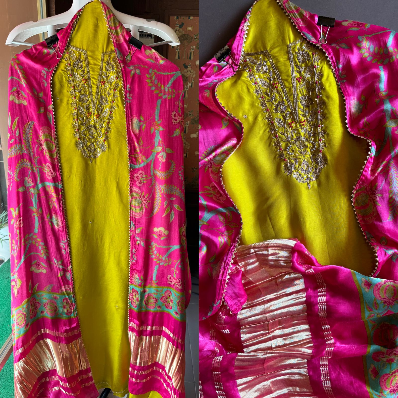 Pure Silk Shirt with Beautiful Dori
