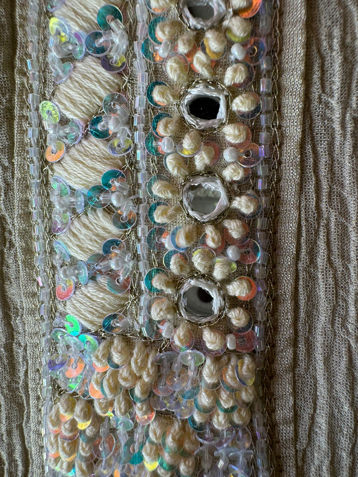 Pure crushed tissue shimmer Shirt (Unstitched)