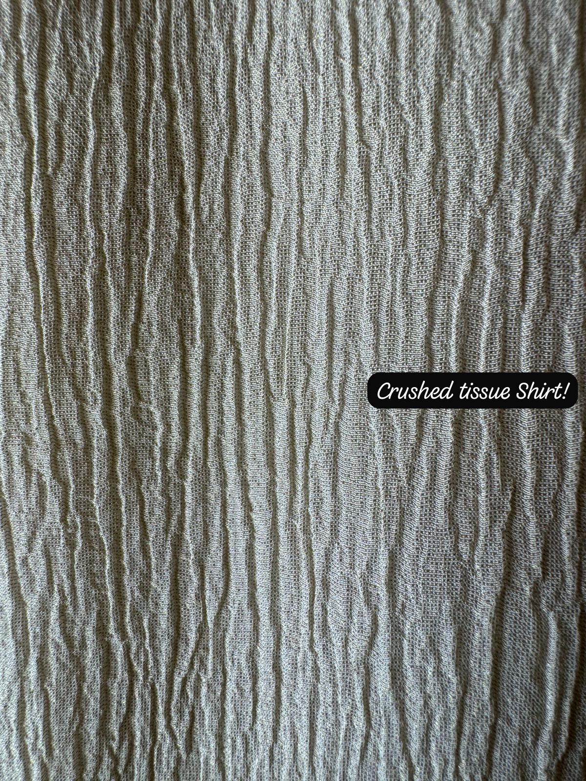 Pure crushed tissue shimmer Shirt (Unstitched)