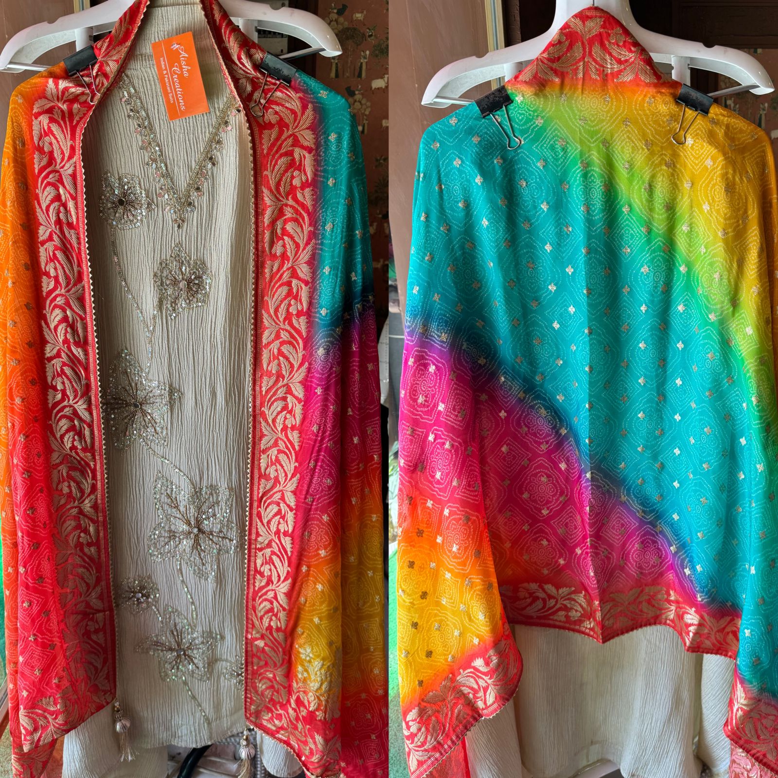 Crushed tissue shirt (Ivory in colour)