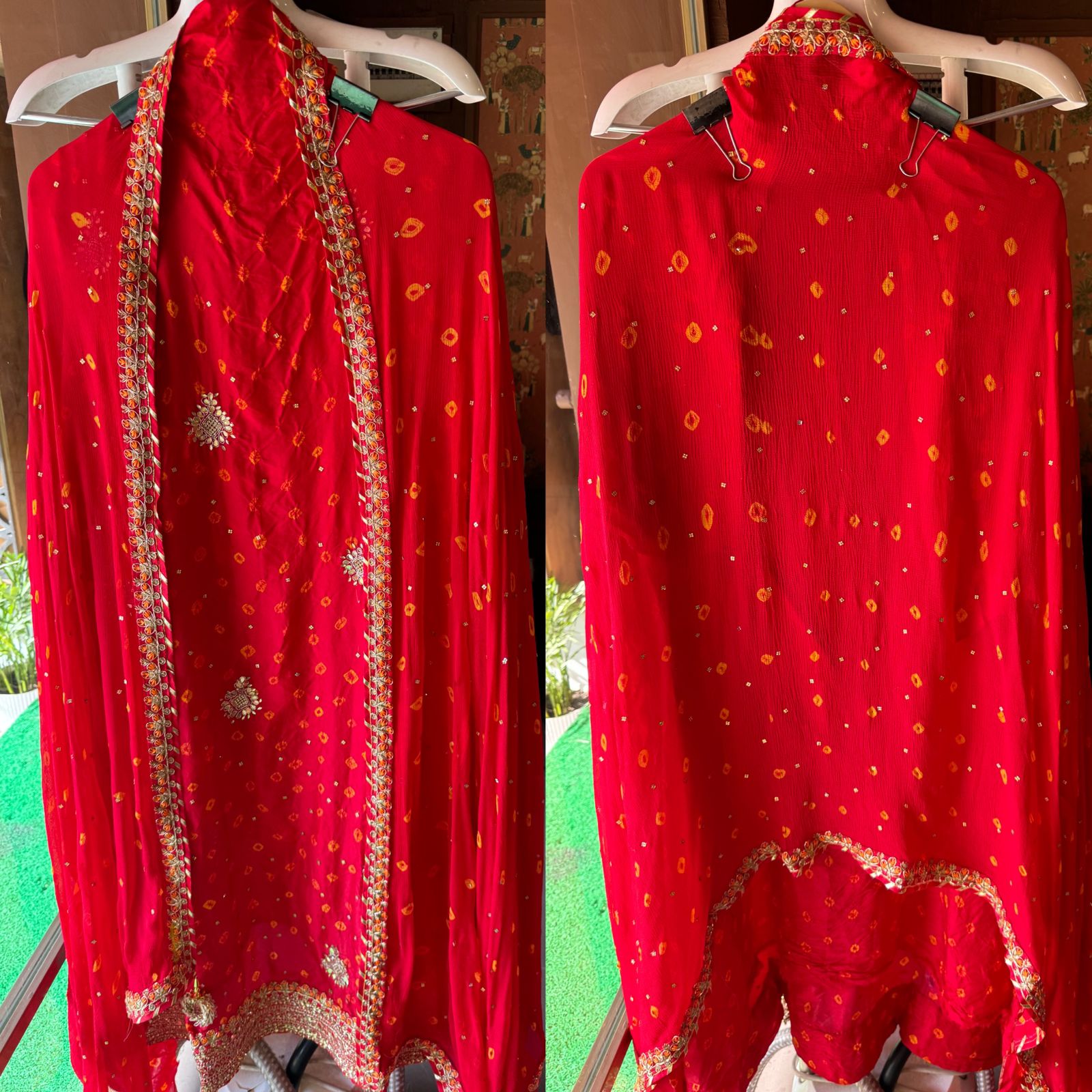 Bandej crushed Silk Shirt with beadwork and stone work