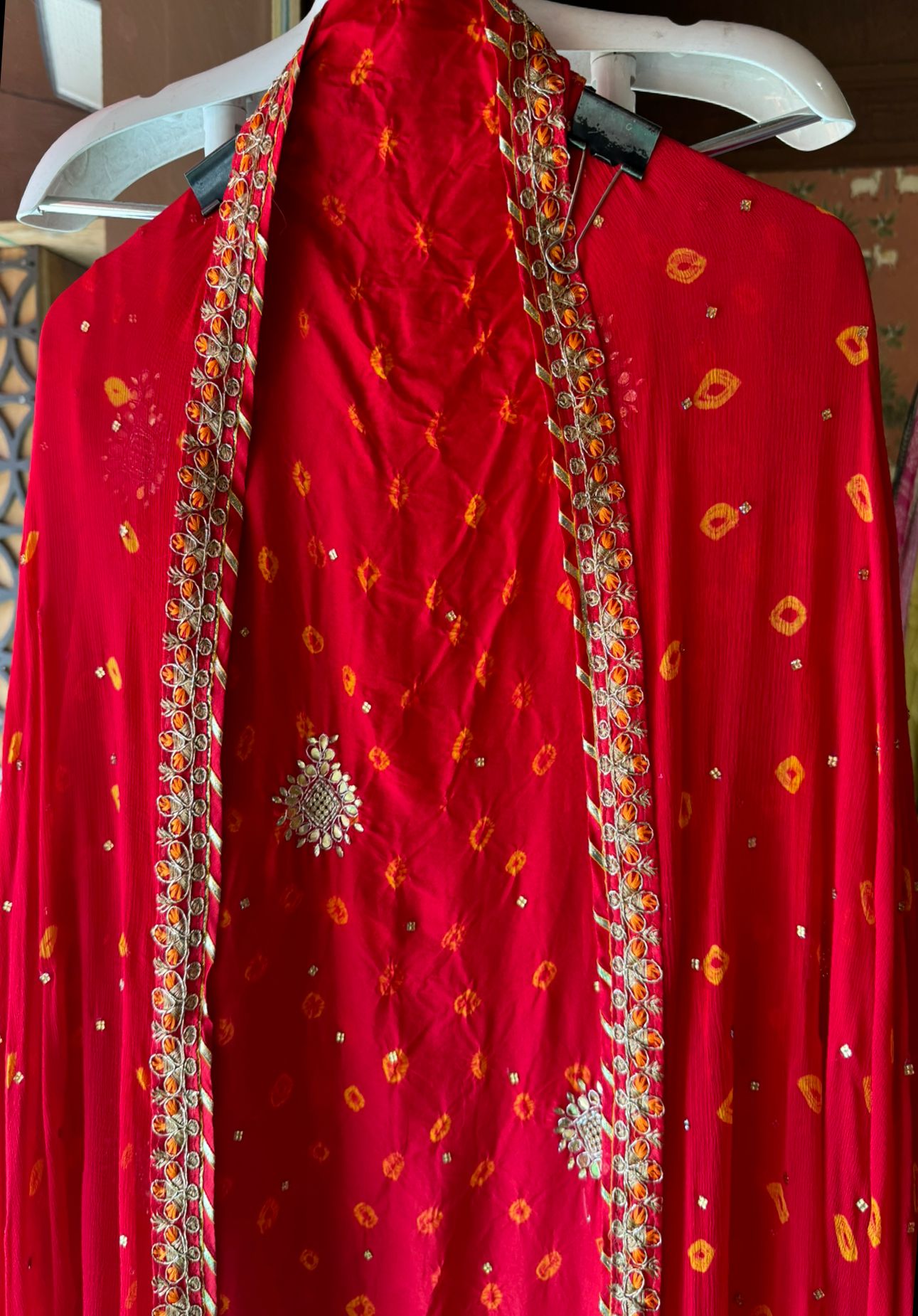 Bandej crushed Silk Shirt with beadwork and stone work