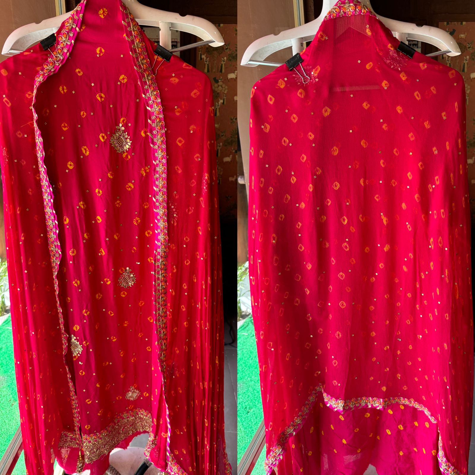 Bandej crushed Silk Shirt with beadwork and stone work