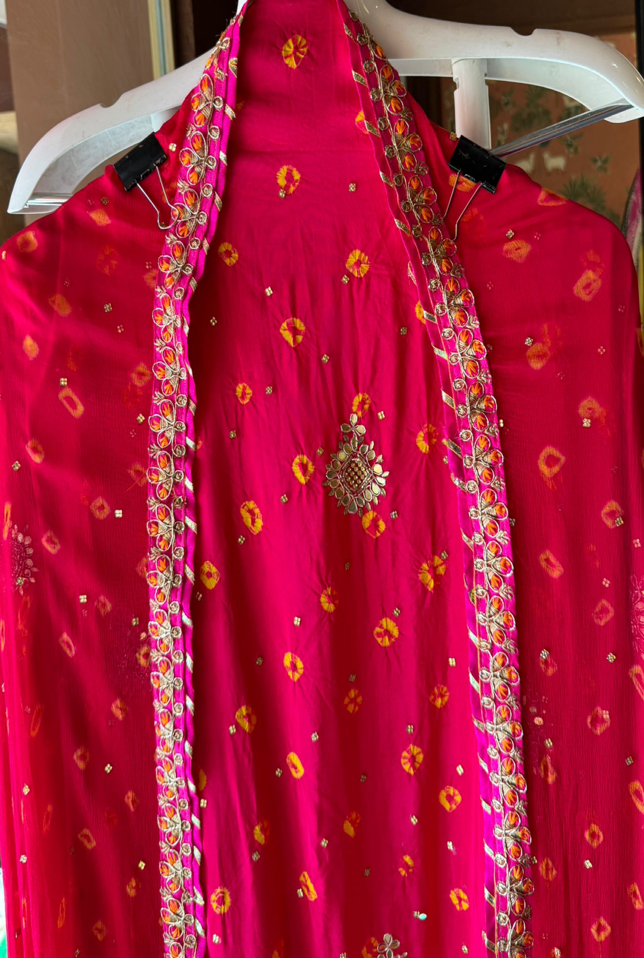 Bandej crushed Silk Shirt with beadwork and stone work