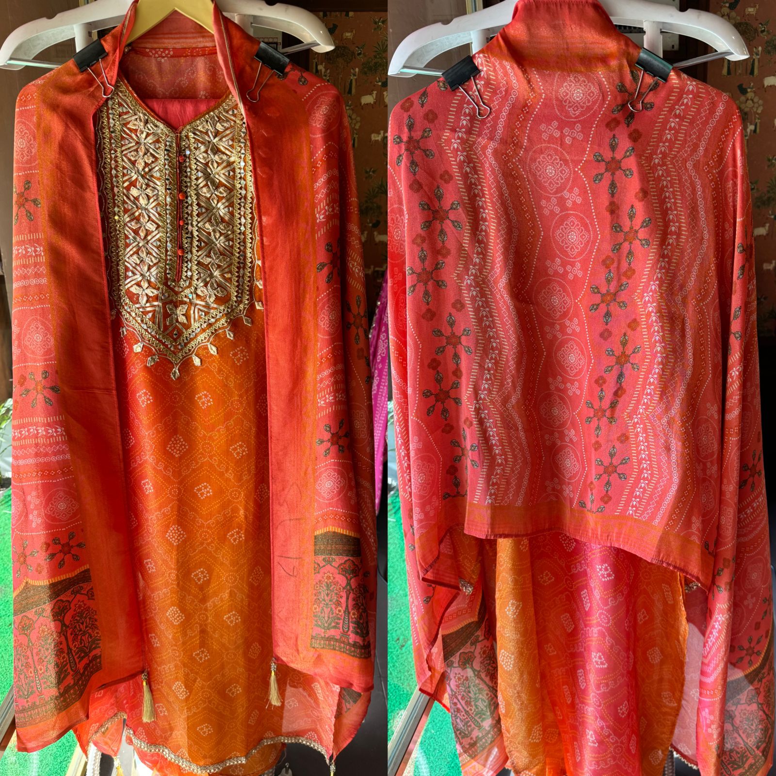 Soft tissue Digital printed bandej Shirt (Unstitched)