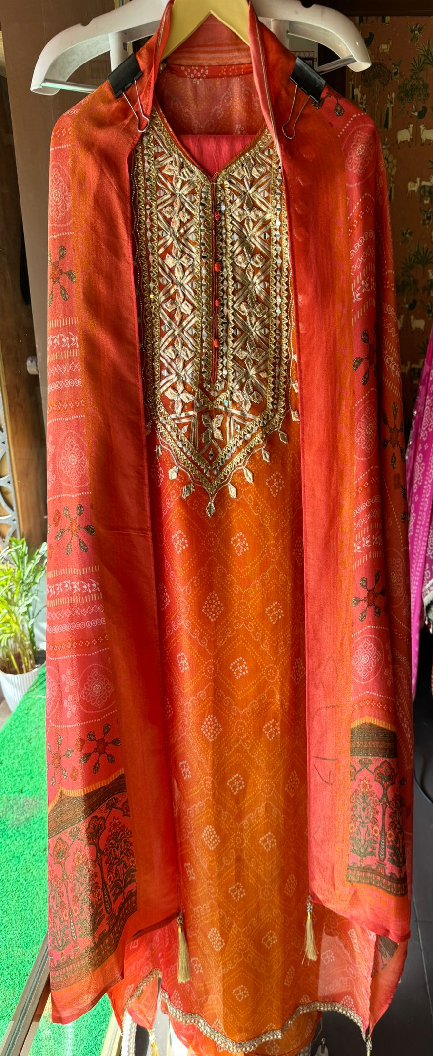 Soft tissue Digital printed bandej Shirt (Unstitched)