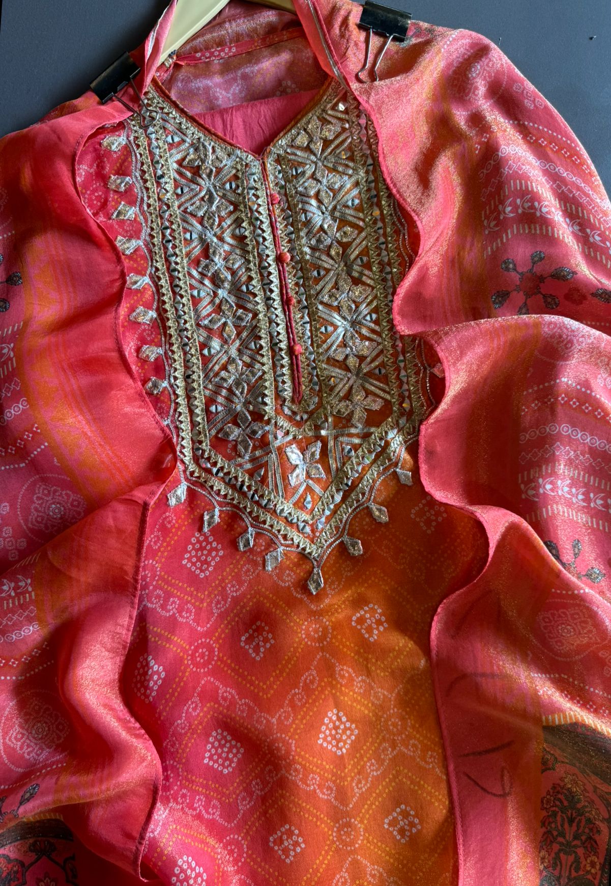 Soft tissue Digital printed bandej Shirt (Unstitched)