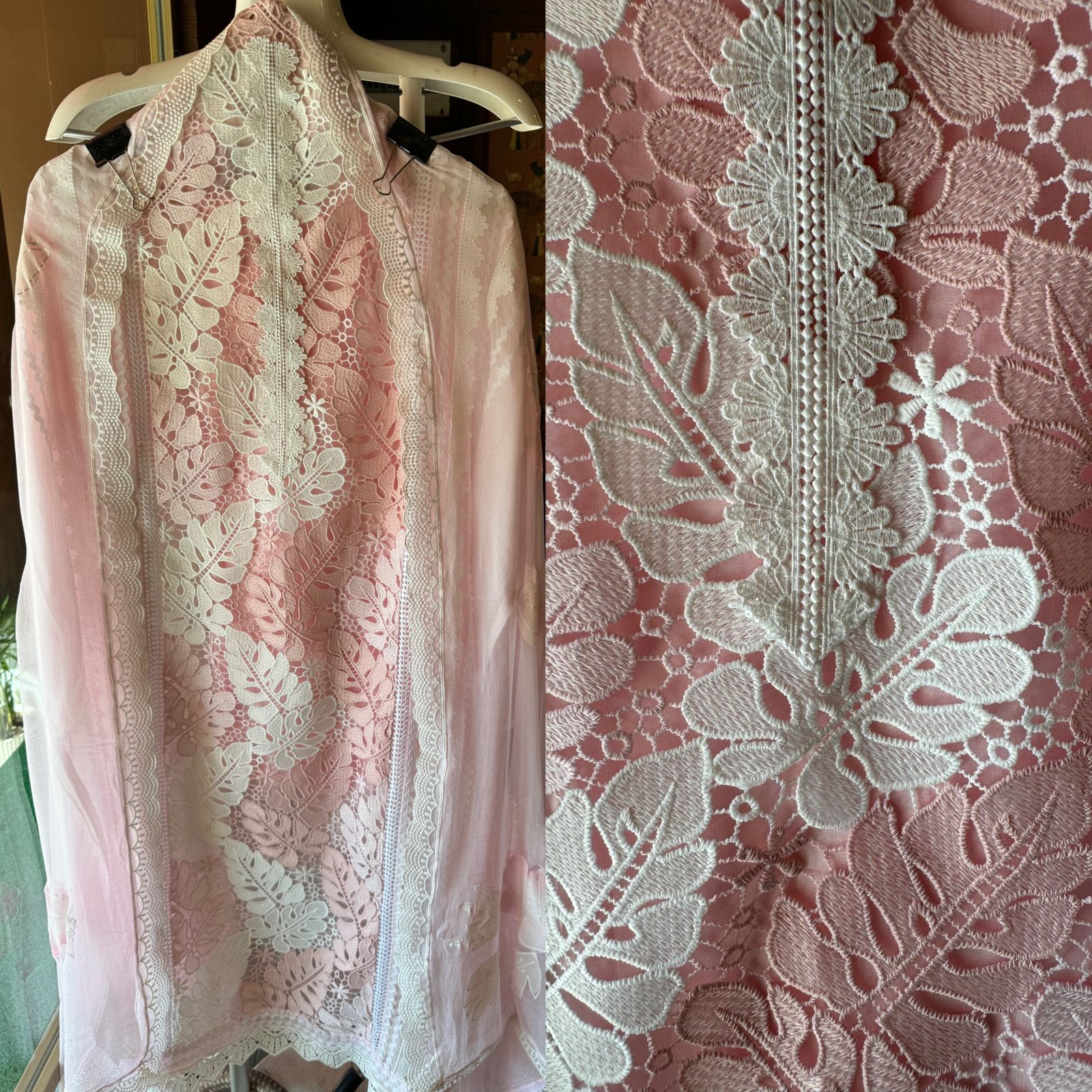 Cutwork crochia Designer front with cotton