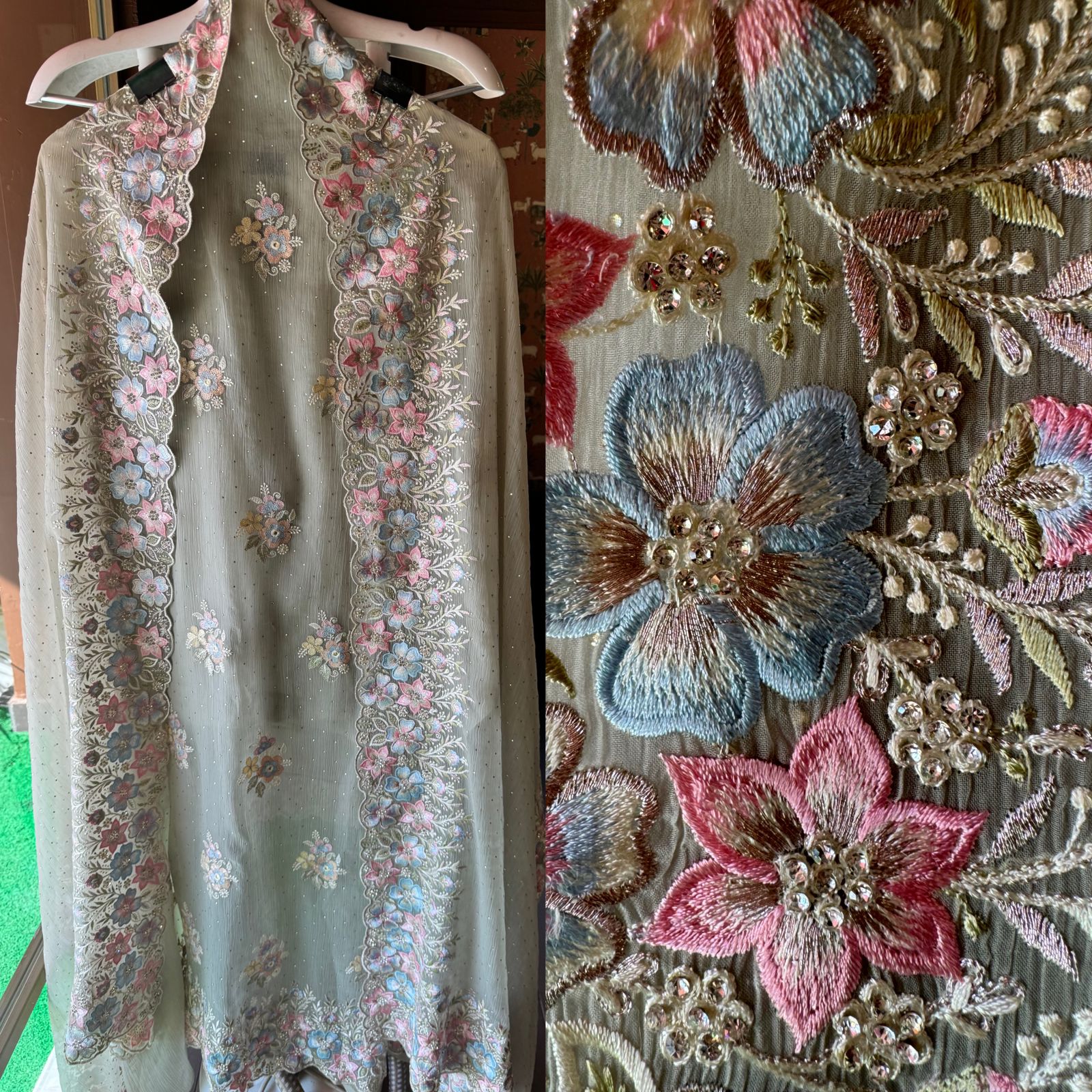 Pure Chiffon Georgette Unstitched suits