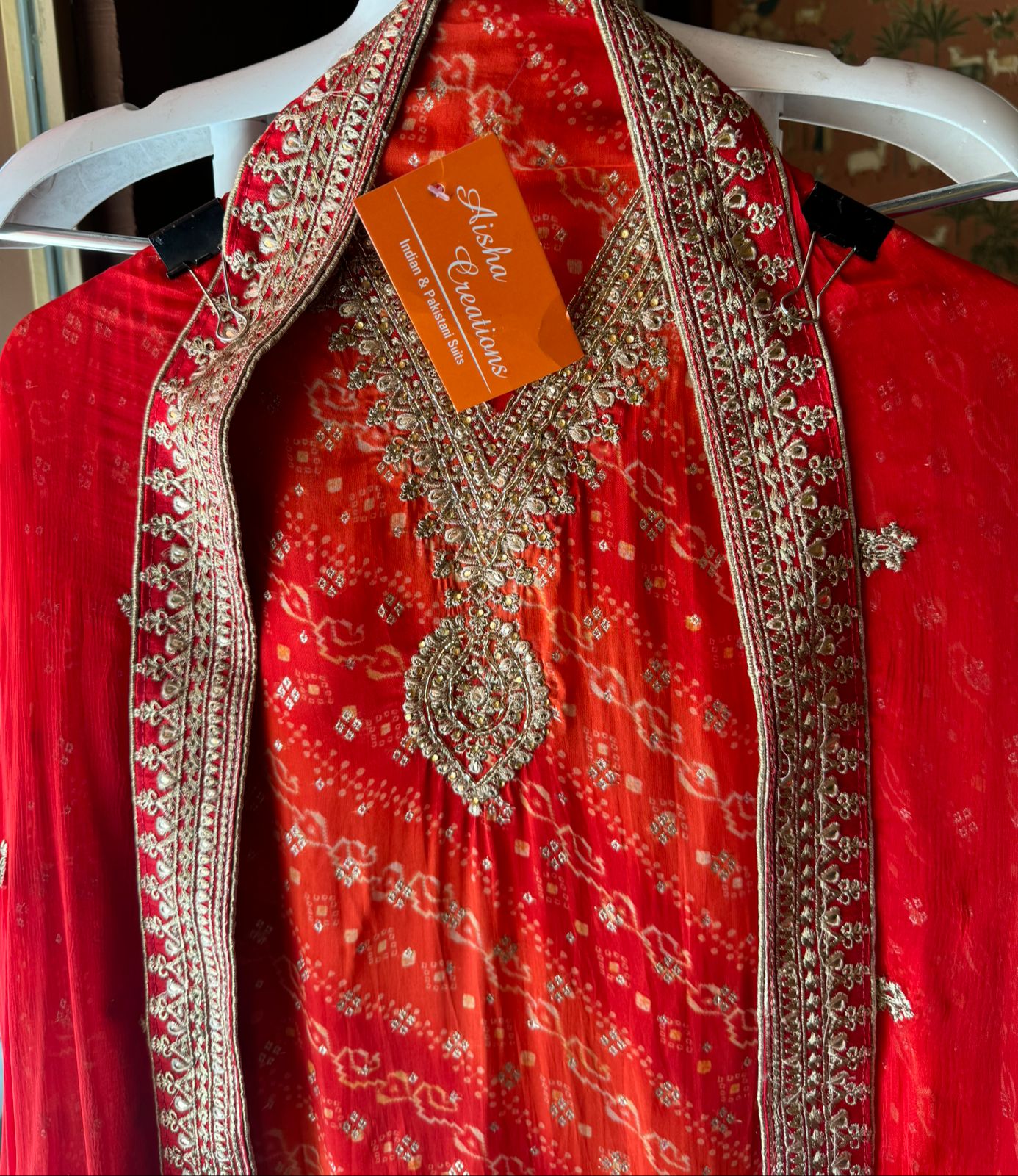 Soft organza bandhani Printed shirt