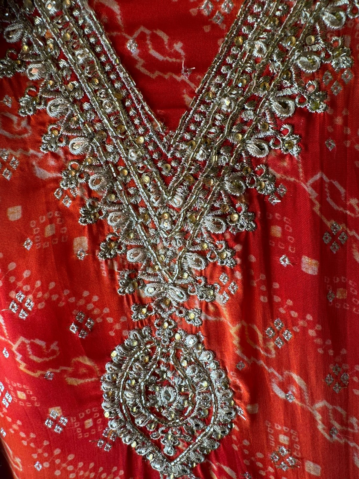 Soft organza bandhani Printed shirt