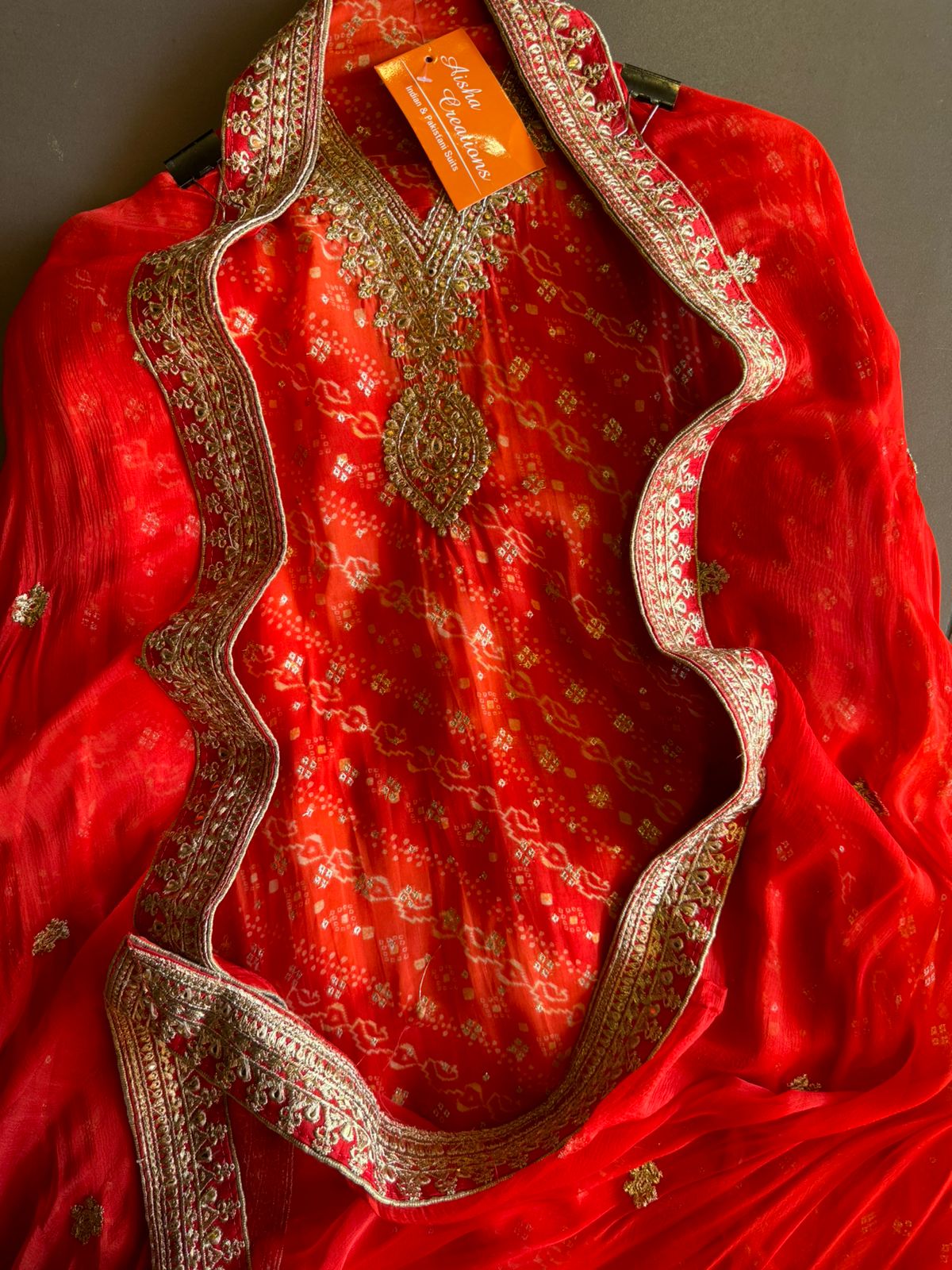 Soft organza bandhani Printed shirt