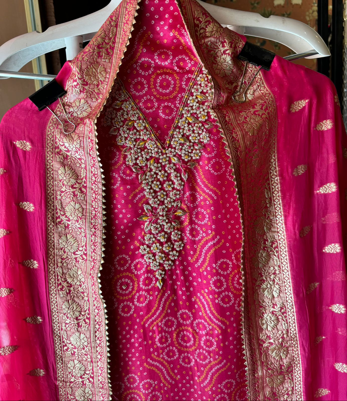 Pure Silk bandhani Printed Suit