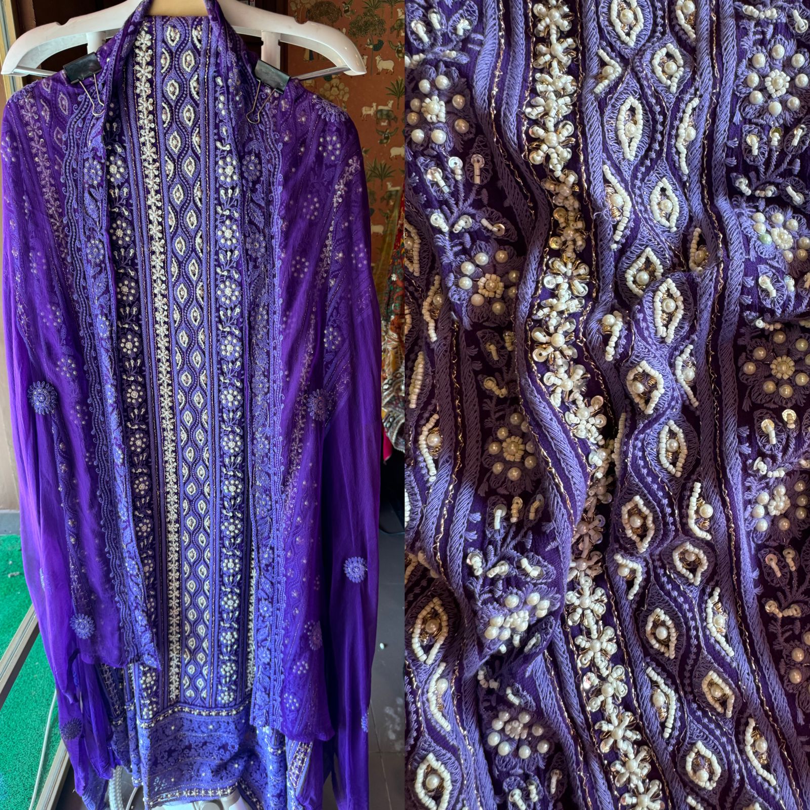 Pure Georgette Suits with Handwork done