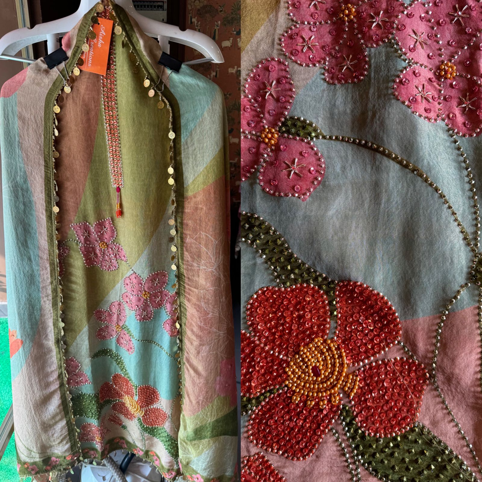 Digital printed Tissue Shirt(Tri shaded)