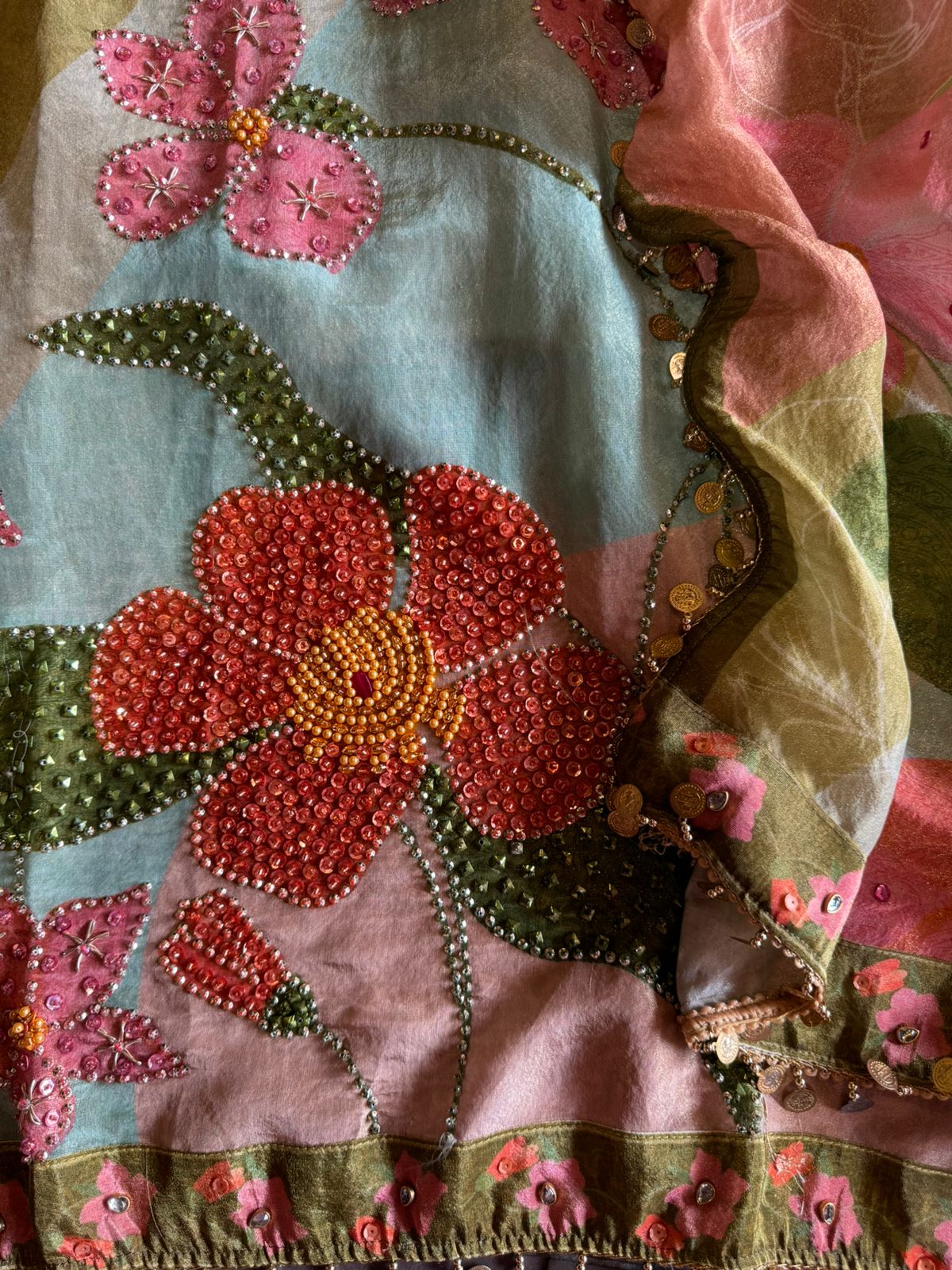 Digital printed Tissue Shirt(Tri shaded)