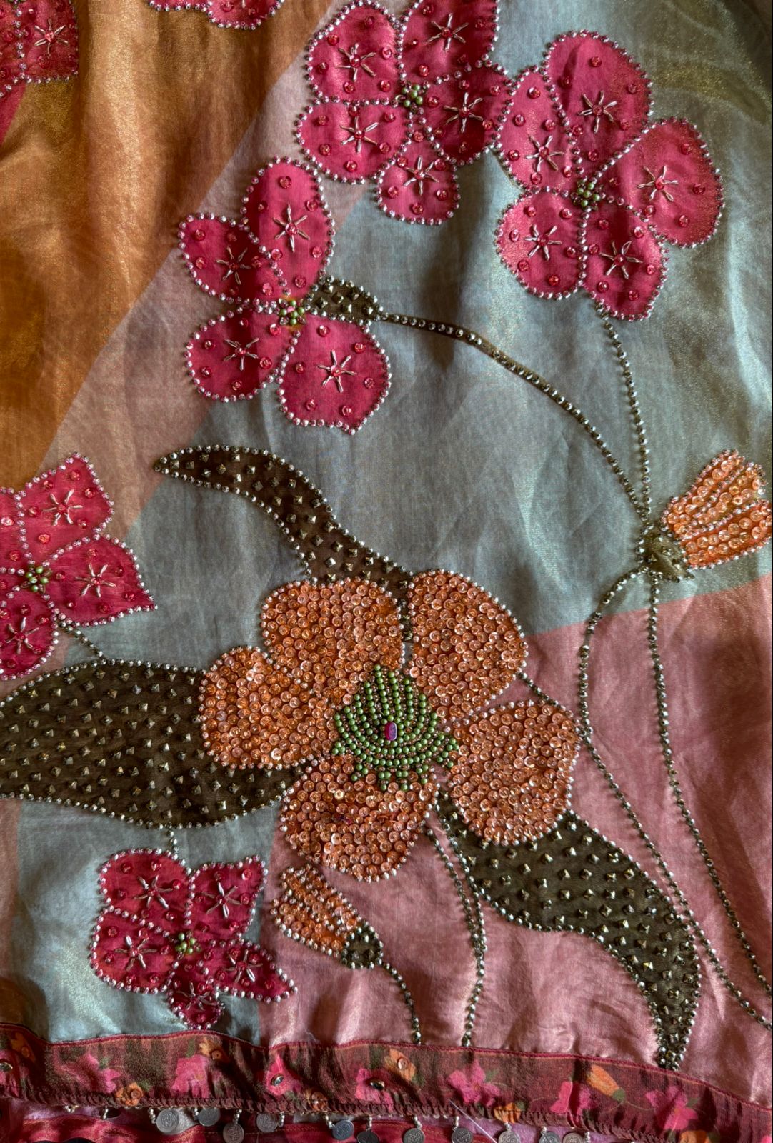 Digital printed Tissue Shirt(Tri shaded)