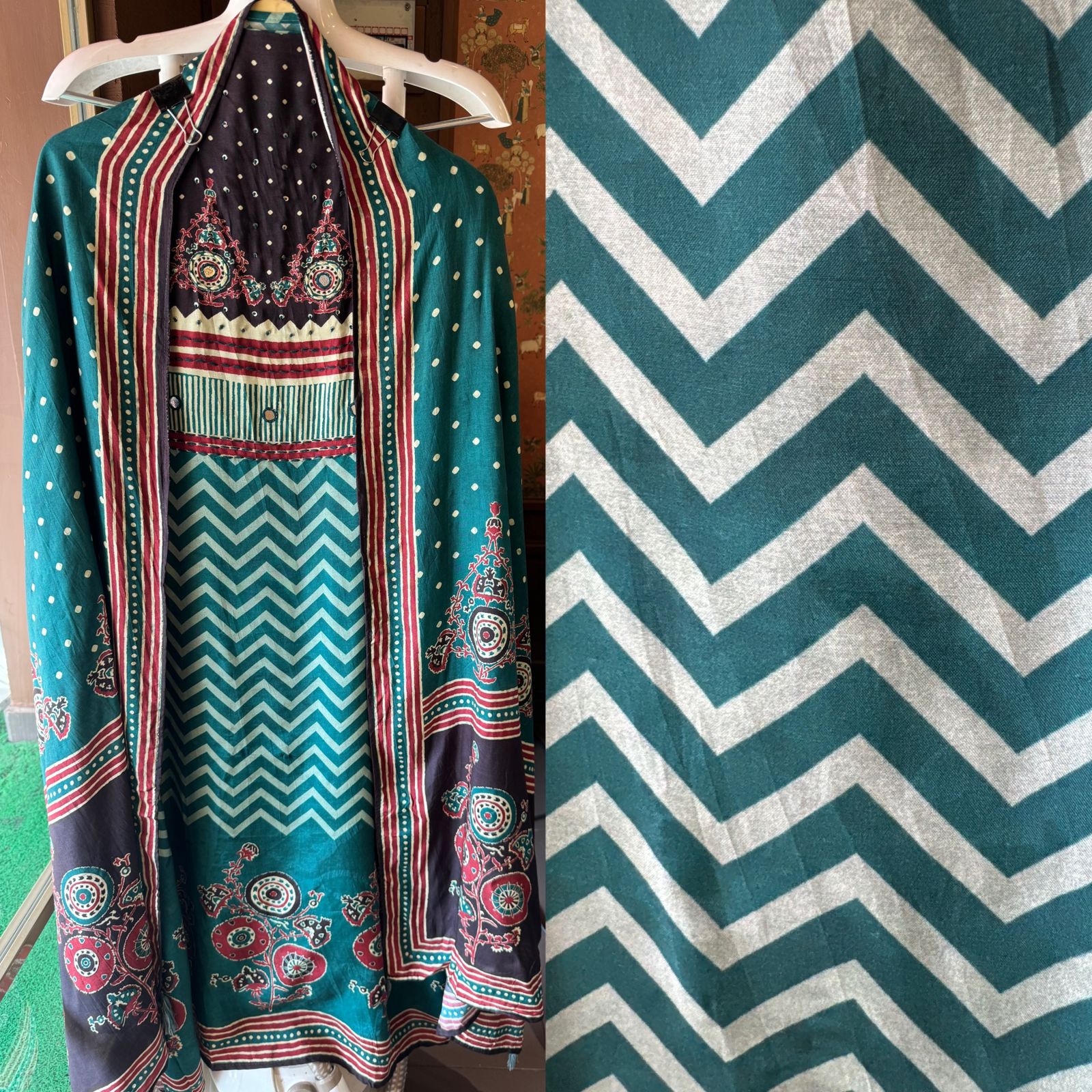 Soft Muslin Block printed (Kalamkari print) Shirt