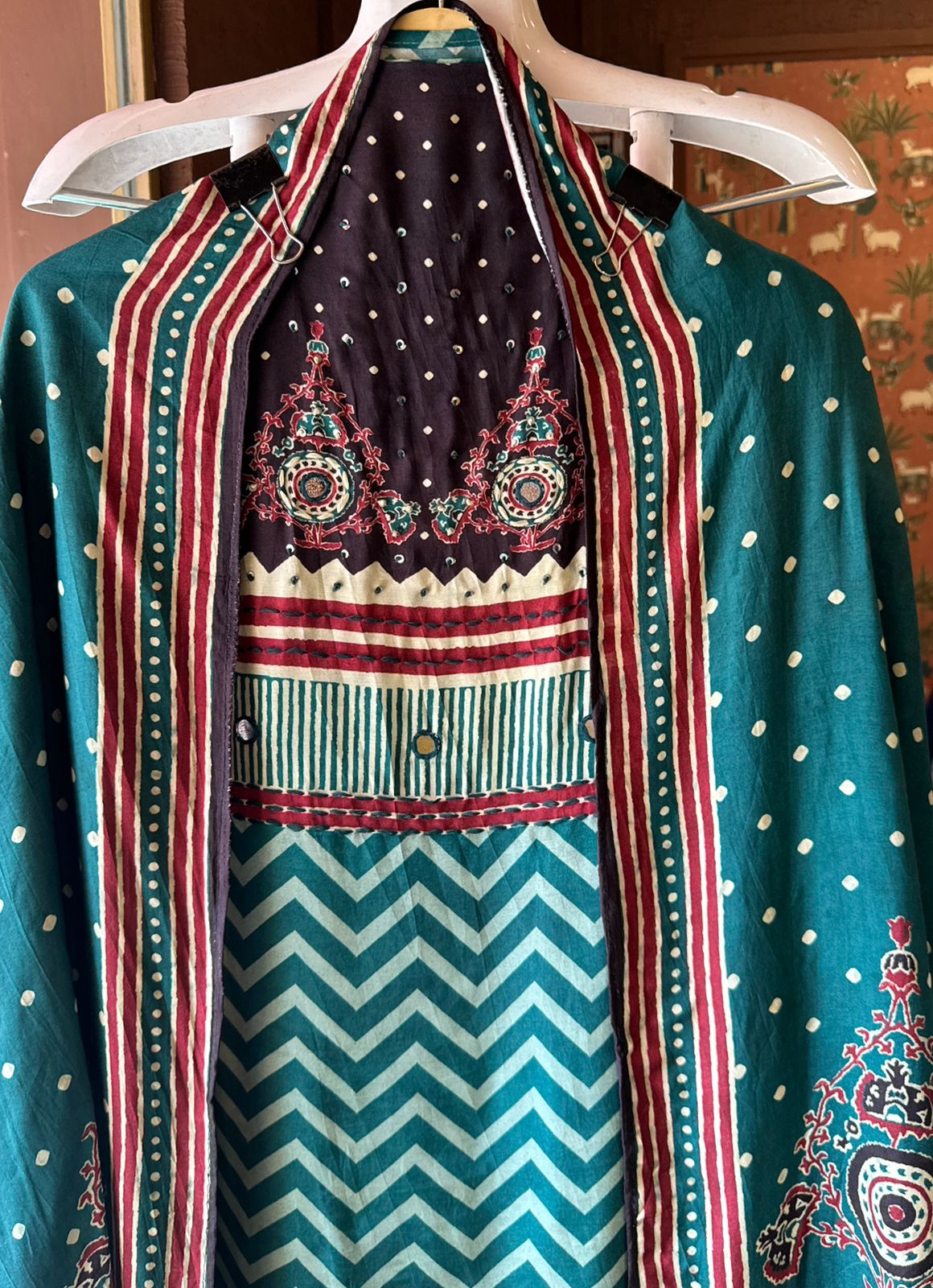 Soft Muslin Block printed (Kalamkari print) Shirt