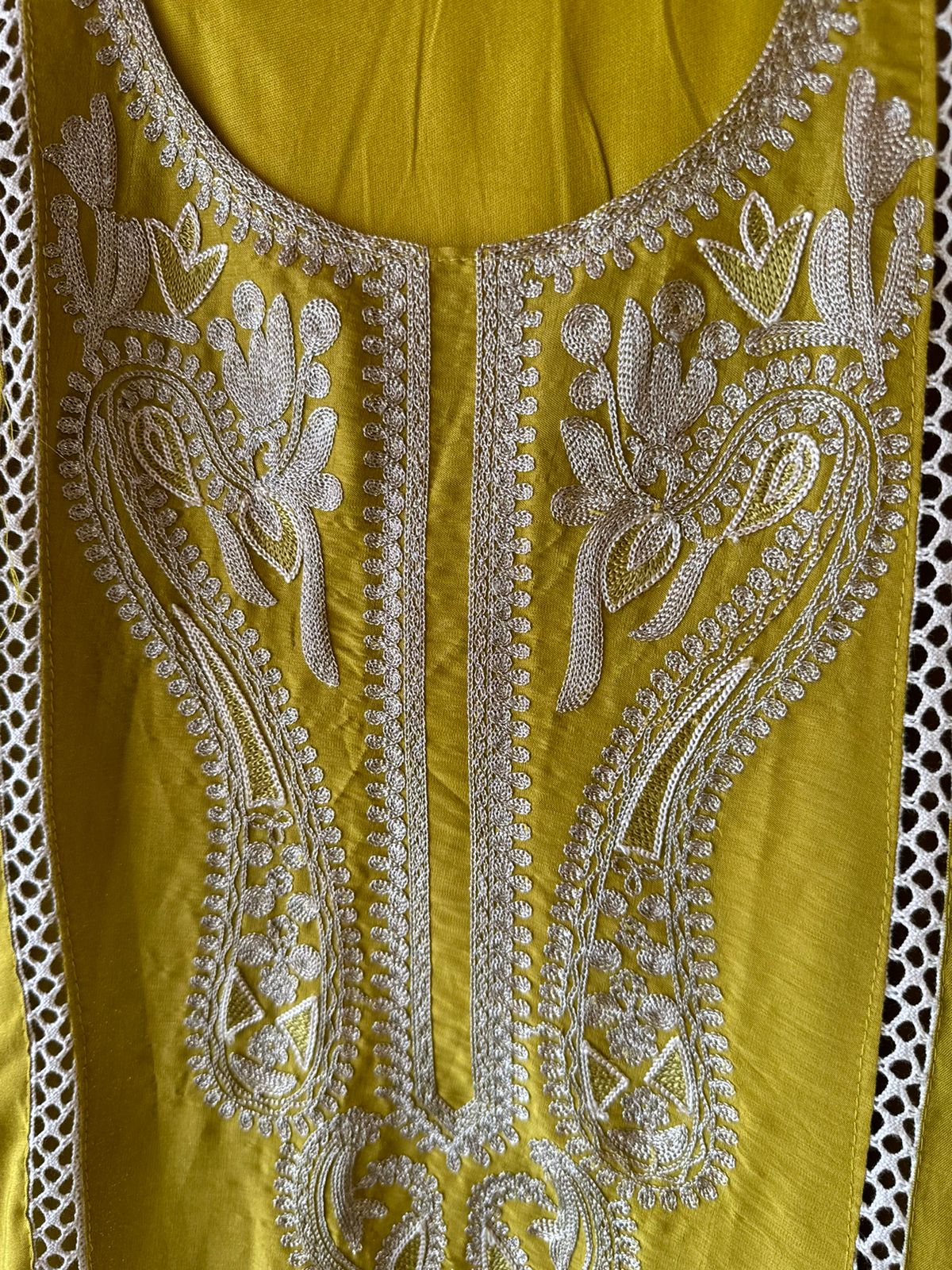 Silk jacquard unstitched shirt