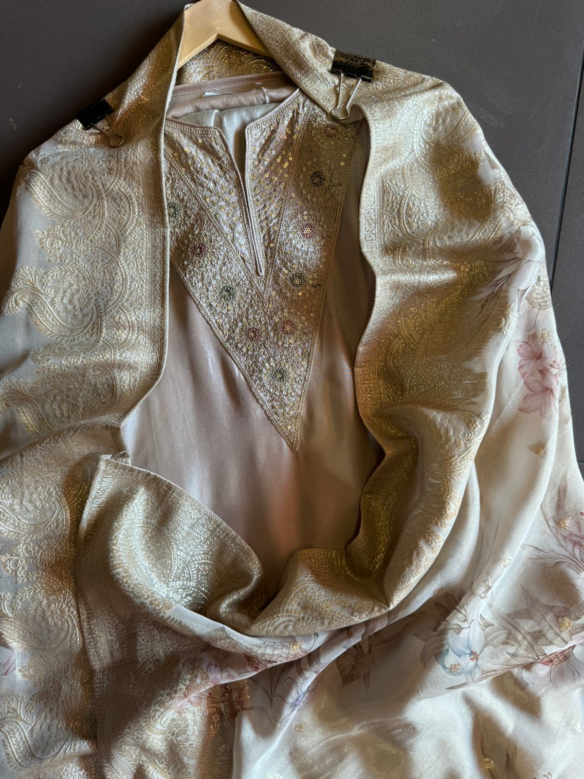 Soft silk unstitched shirt