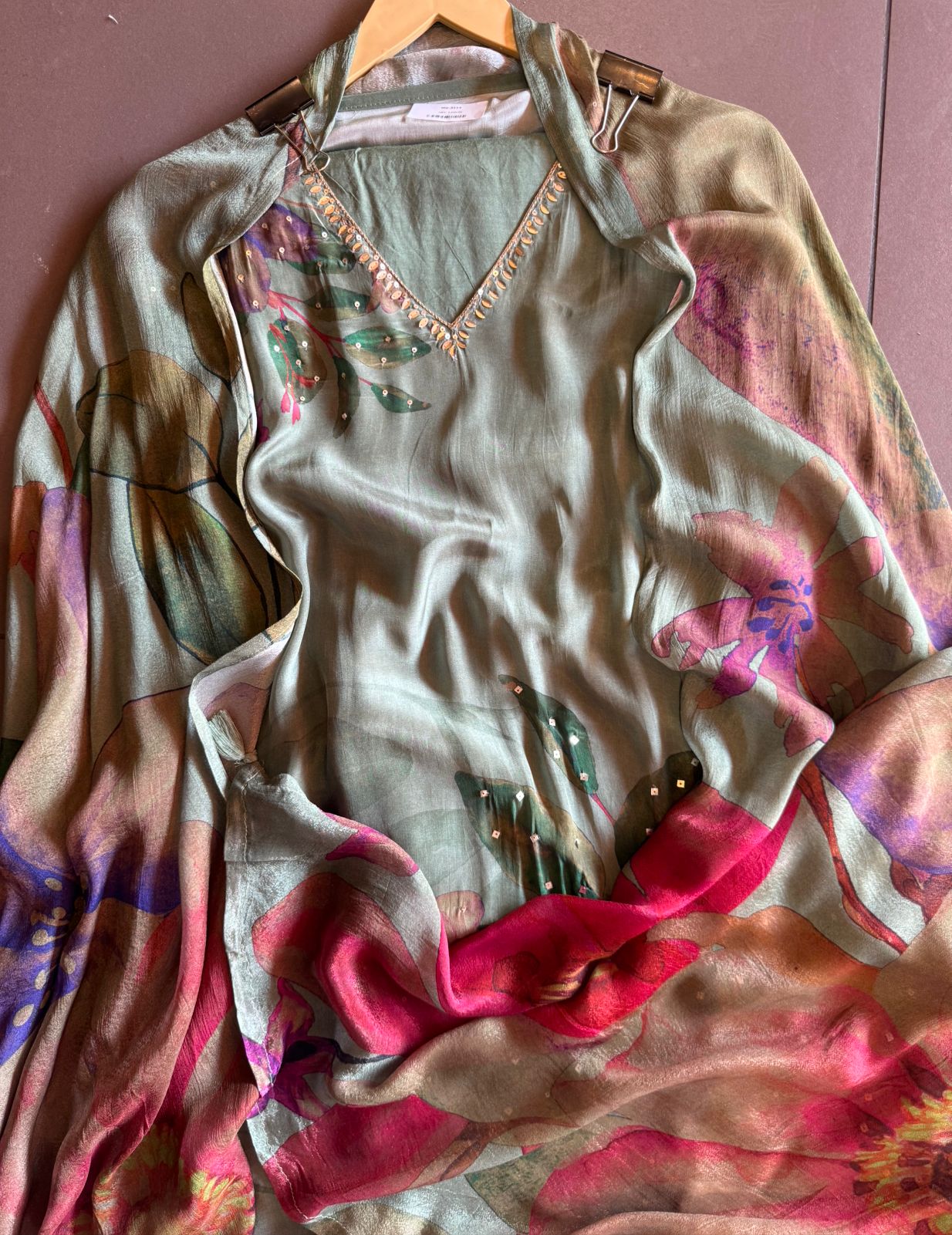 Crepe Silk digital printed shirt