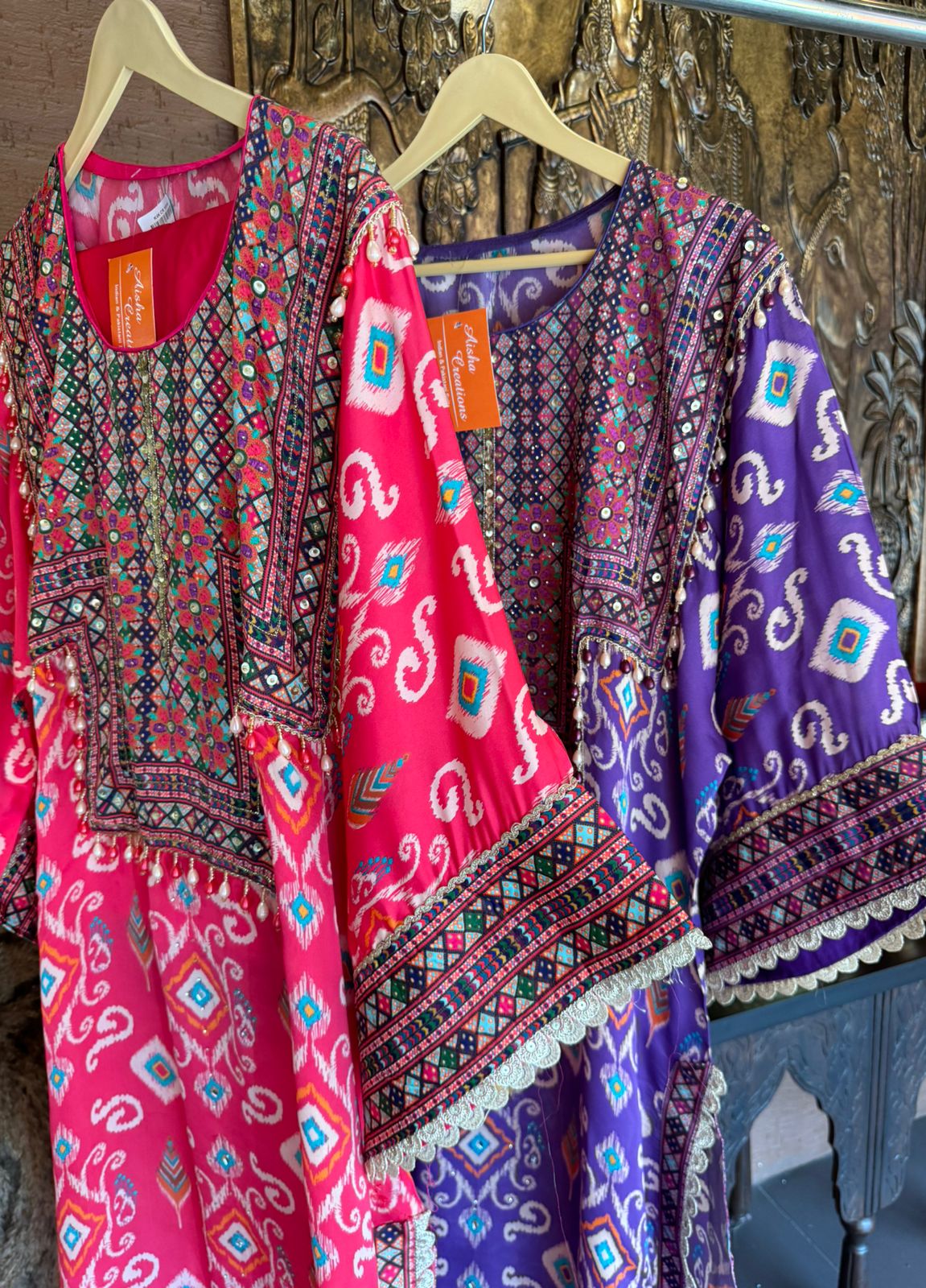 SHOP OUR NEW DESIGN IN STITCHED COLLECTION WITH IKKAT PRINT